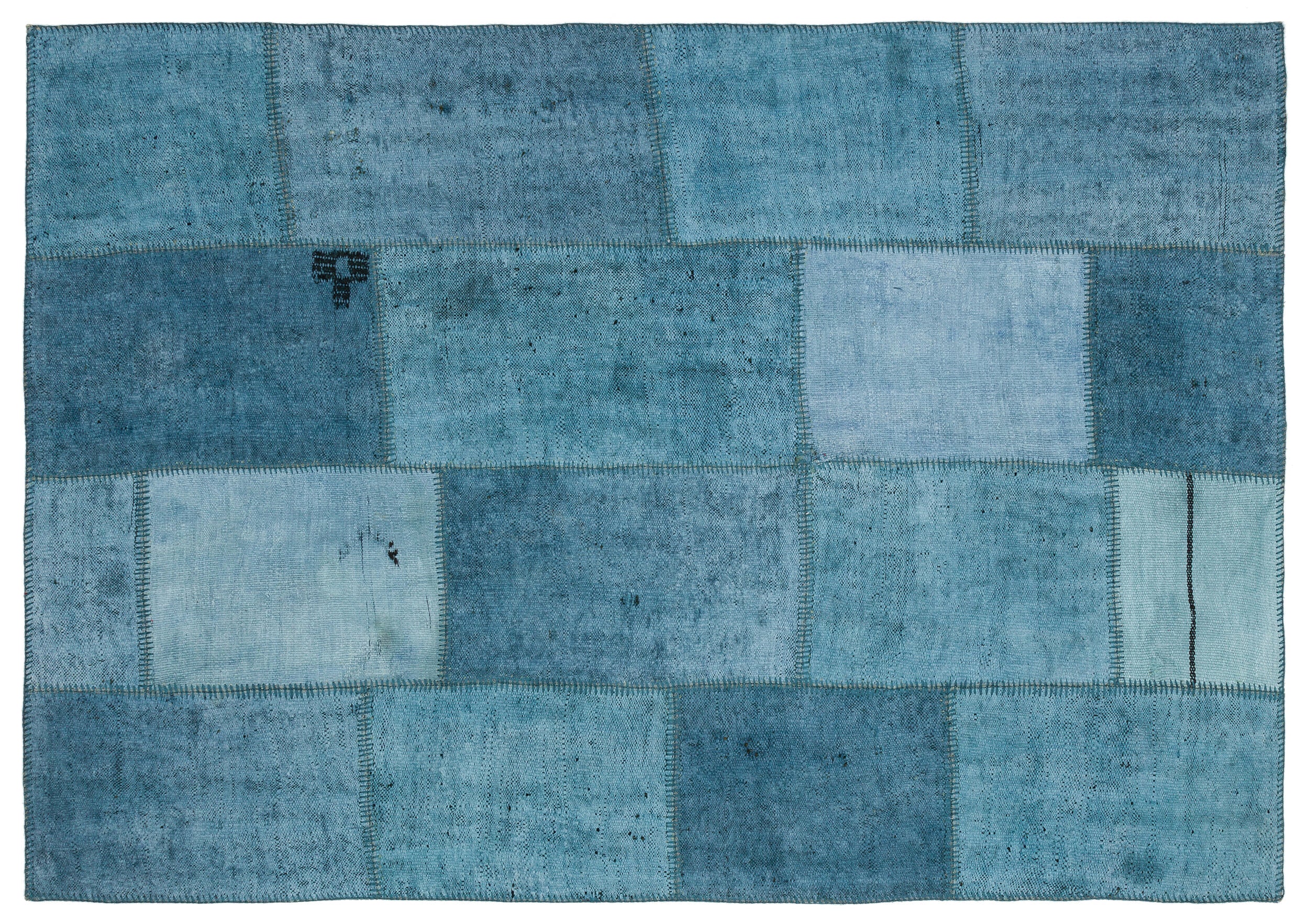 Natural Vintage Hemp Patchwork Rug 5'1'' x 7'5'' ft 156 x 225 cm
