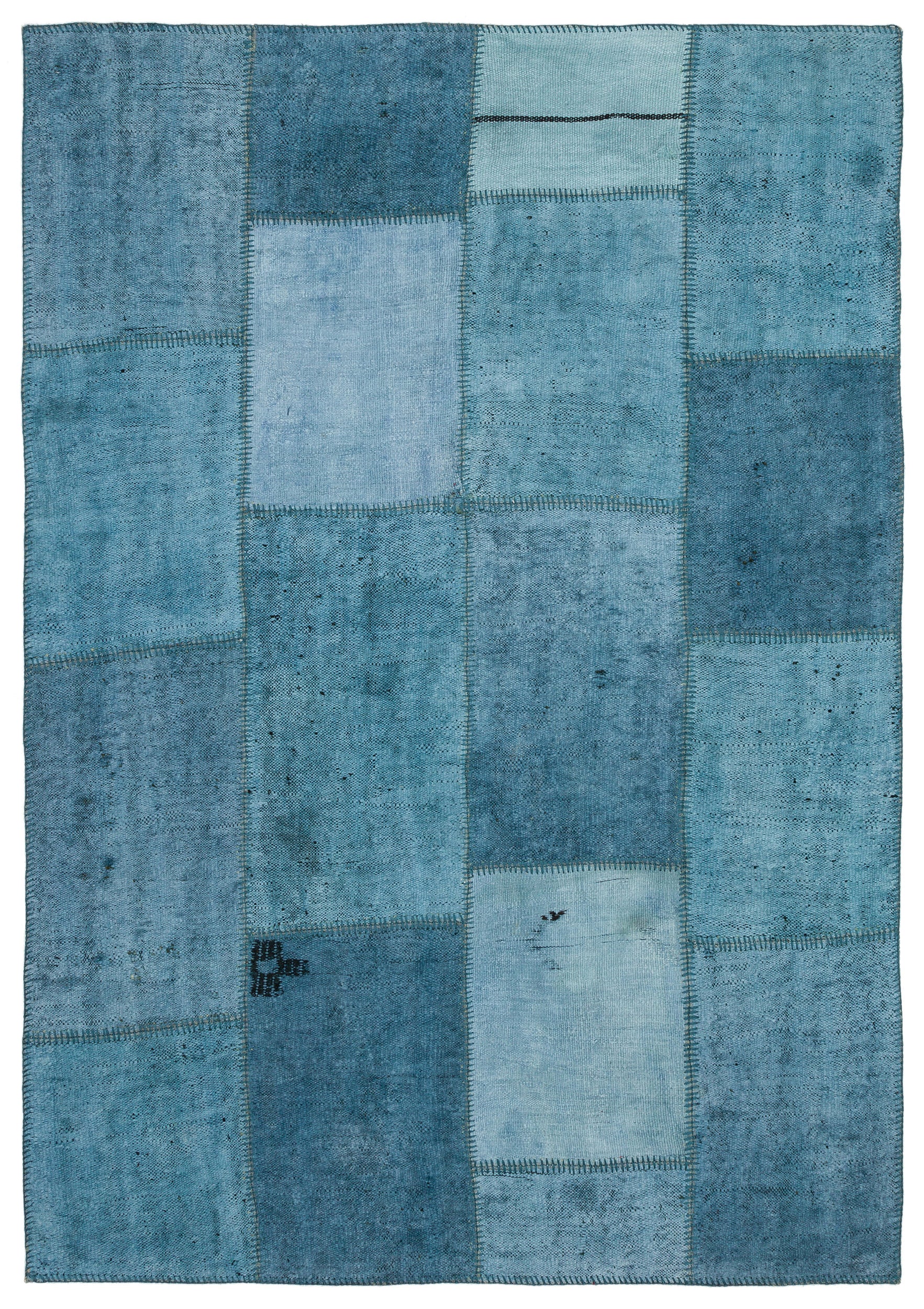 Natural Vintage Hemp Patchwork Rug 5'1'' x 7'5'' ft 156 x 225 cm