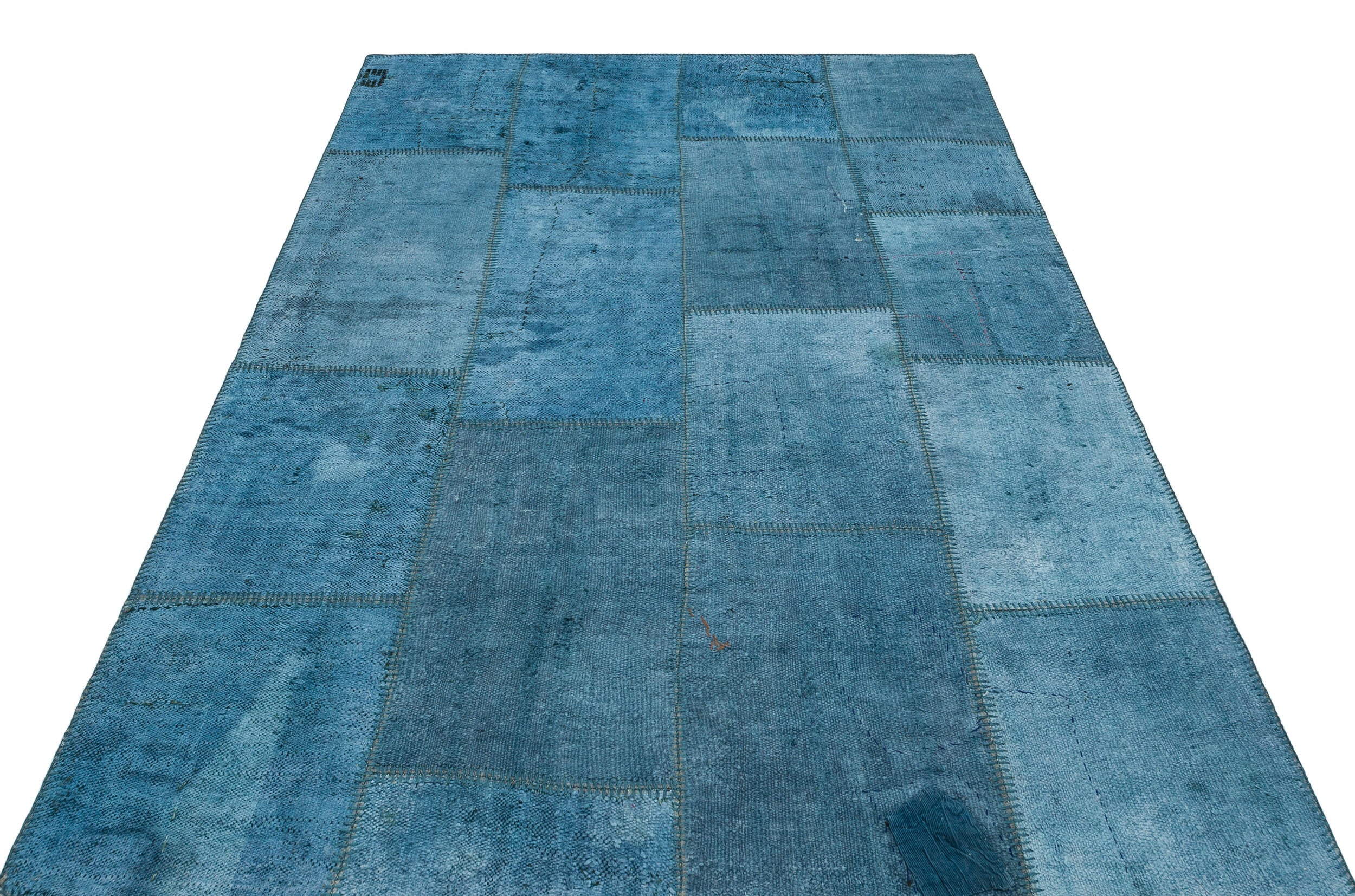 Natural Vintage Hemp Patchwork Rug 5'2'' x 7'3'' ft 157 x 220 cm