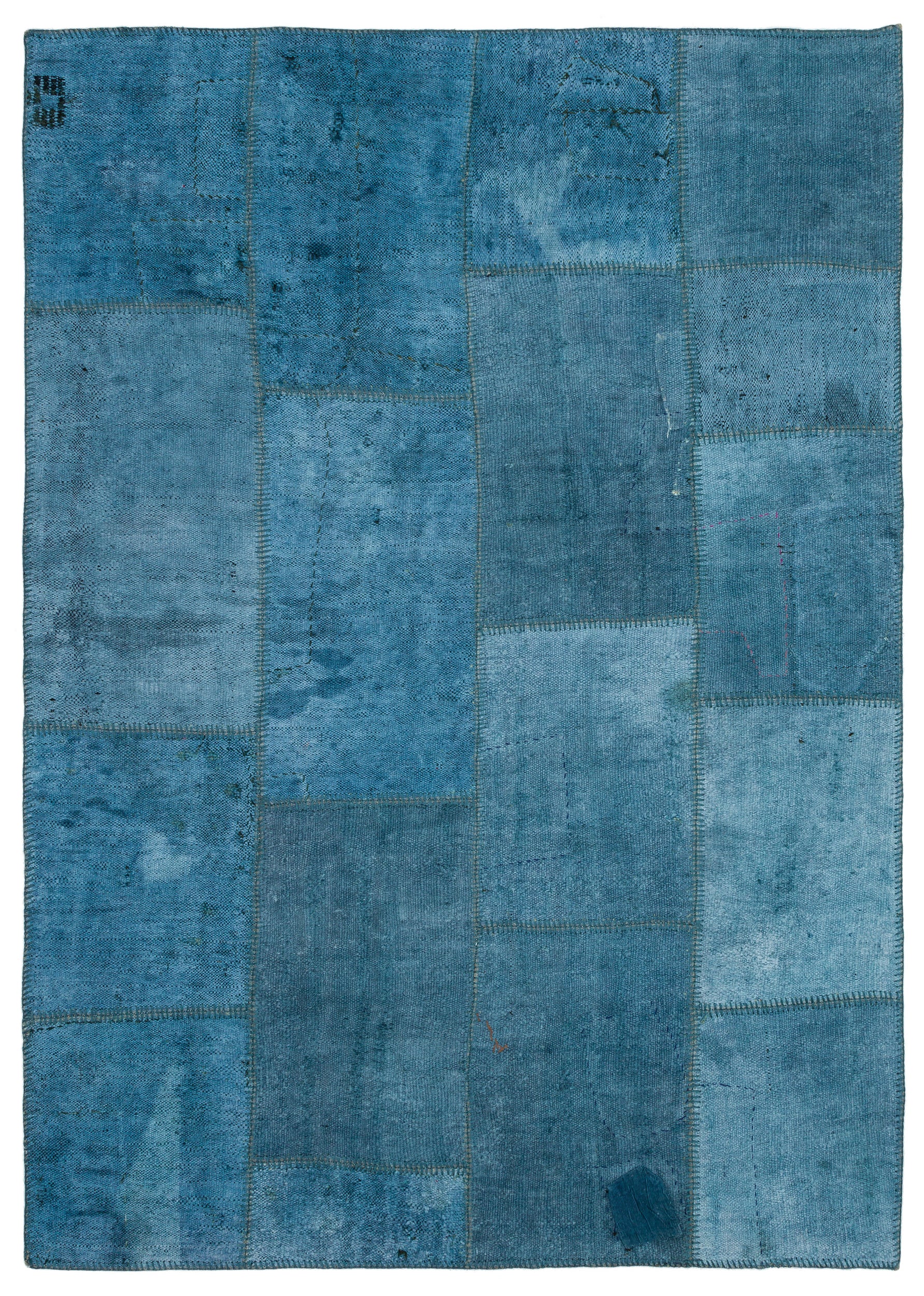 Natural Vintage Hemp Patchwork Rug 5'2'' x 7'3'' ft 157 x 220 cm
