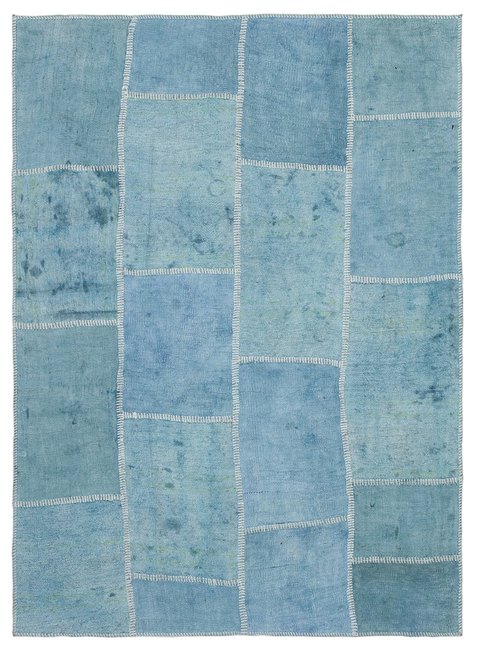 Natural Vintage Hemp Patchwork Rug 5'2'' x 7'4'' ft 157 x 224 cm