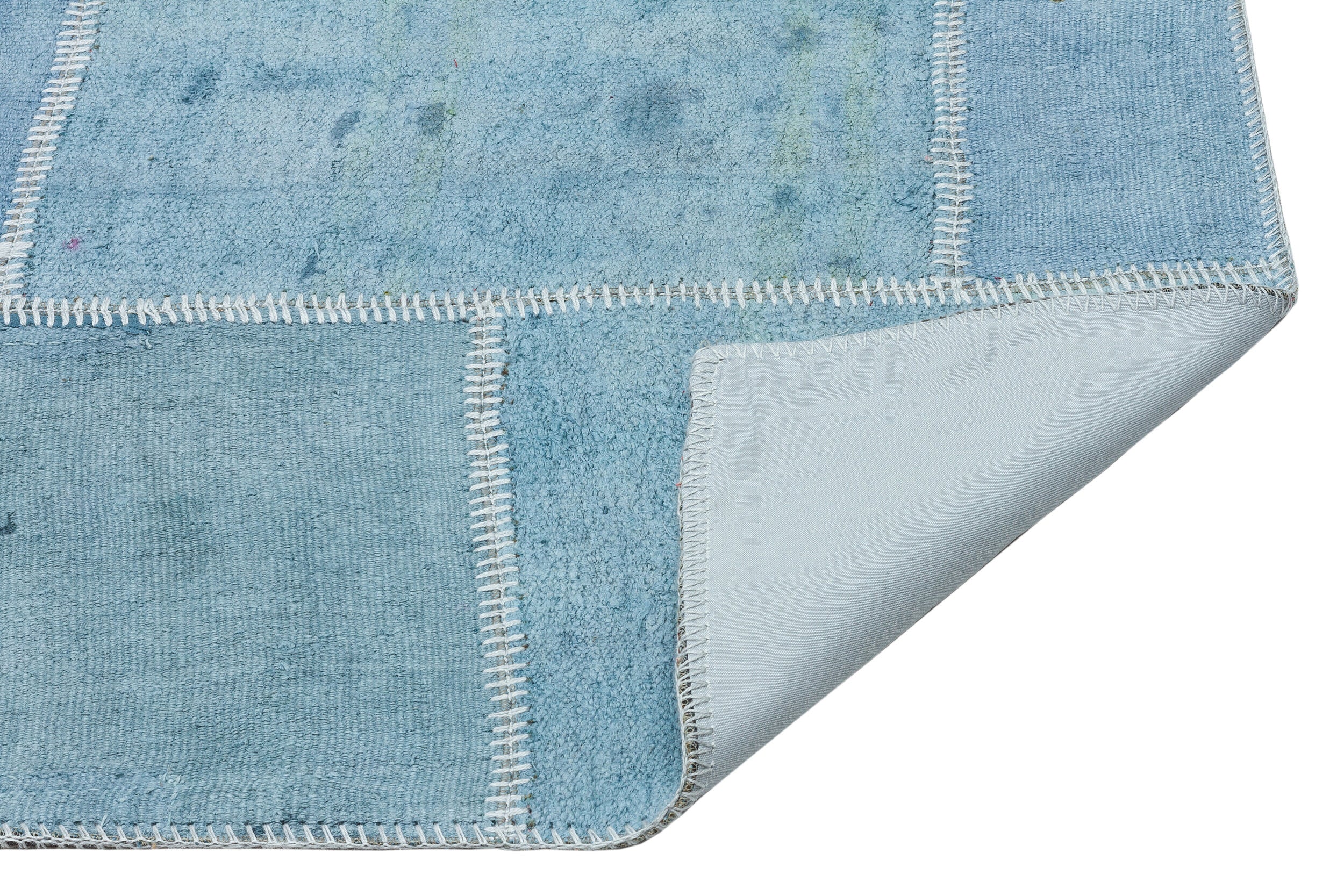 Natural Vintage Hemp Patchwork Rug 5'2'' x 7'4'' ft 157 x 224 cm