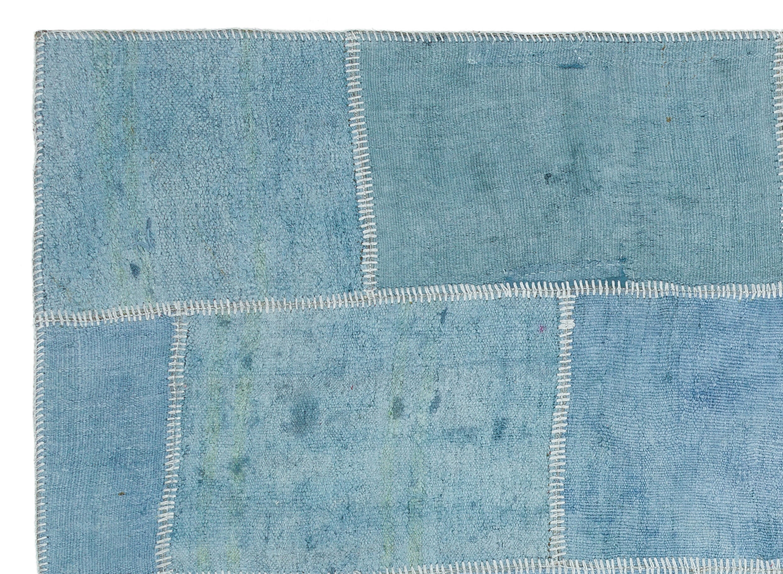 Natural Vintage Hemp Patchwork Rug 5'2'' x 7'4'' ft 157 x 224 cm