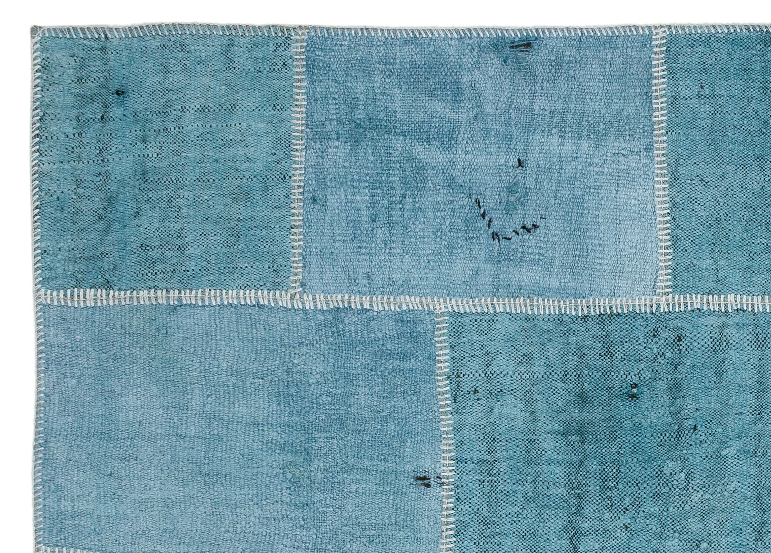 Natural Vintage Hemp Patchwork Rug 5'2'' x 7'3'' ft 158 x 222 cm