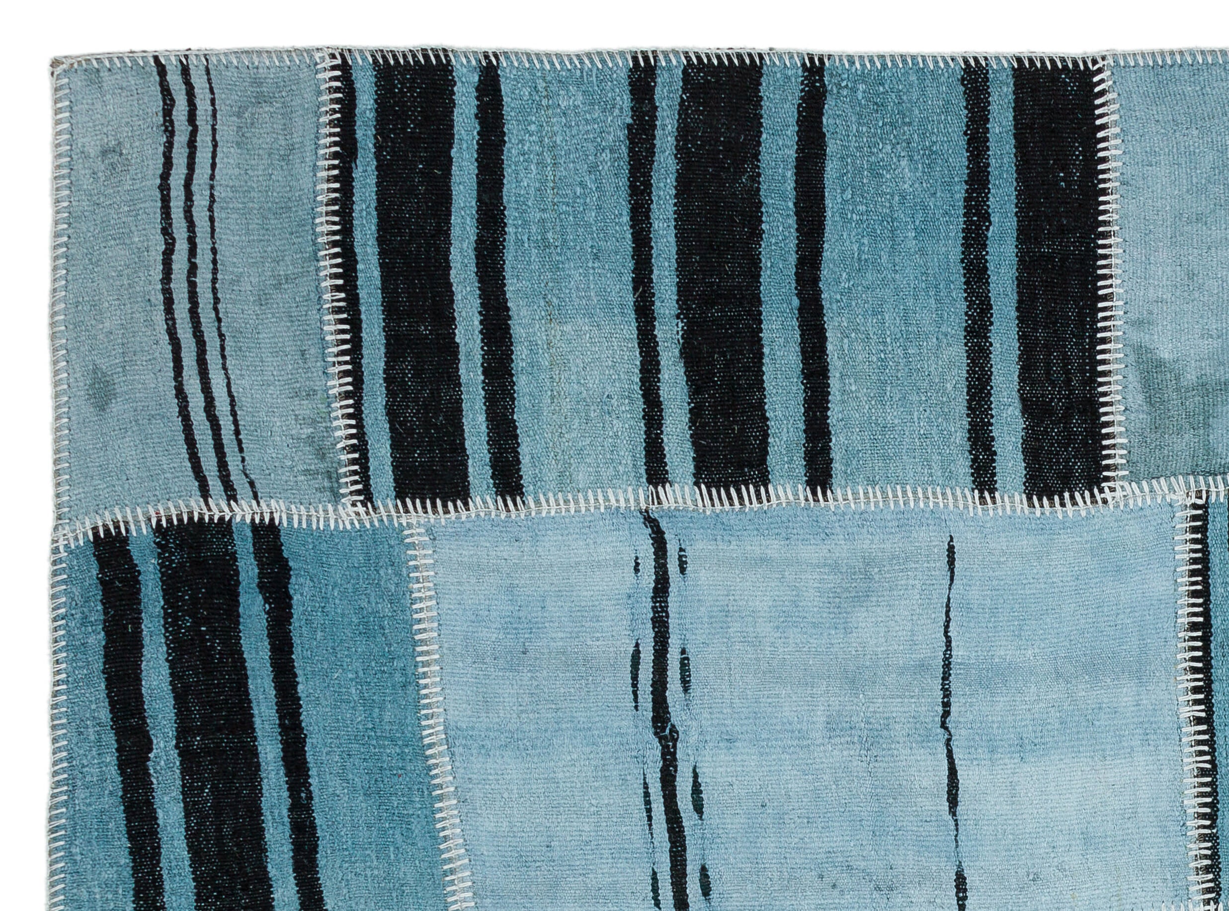 Natural Vintage Hemp Patchwork Rug 5'3'' x 7'1'' ft 160 x 217 cm
