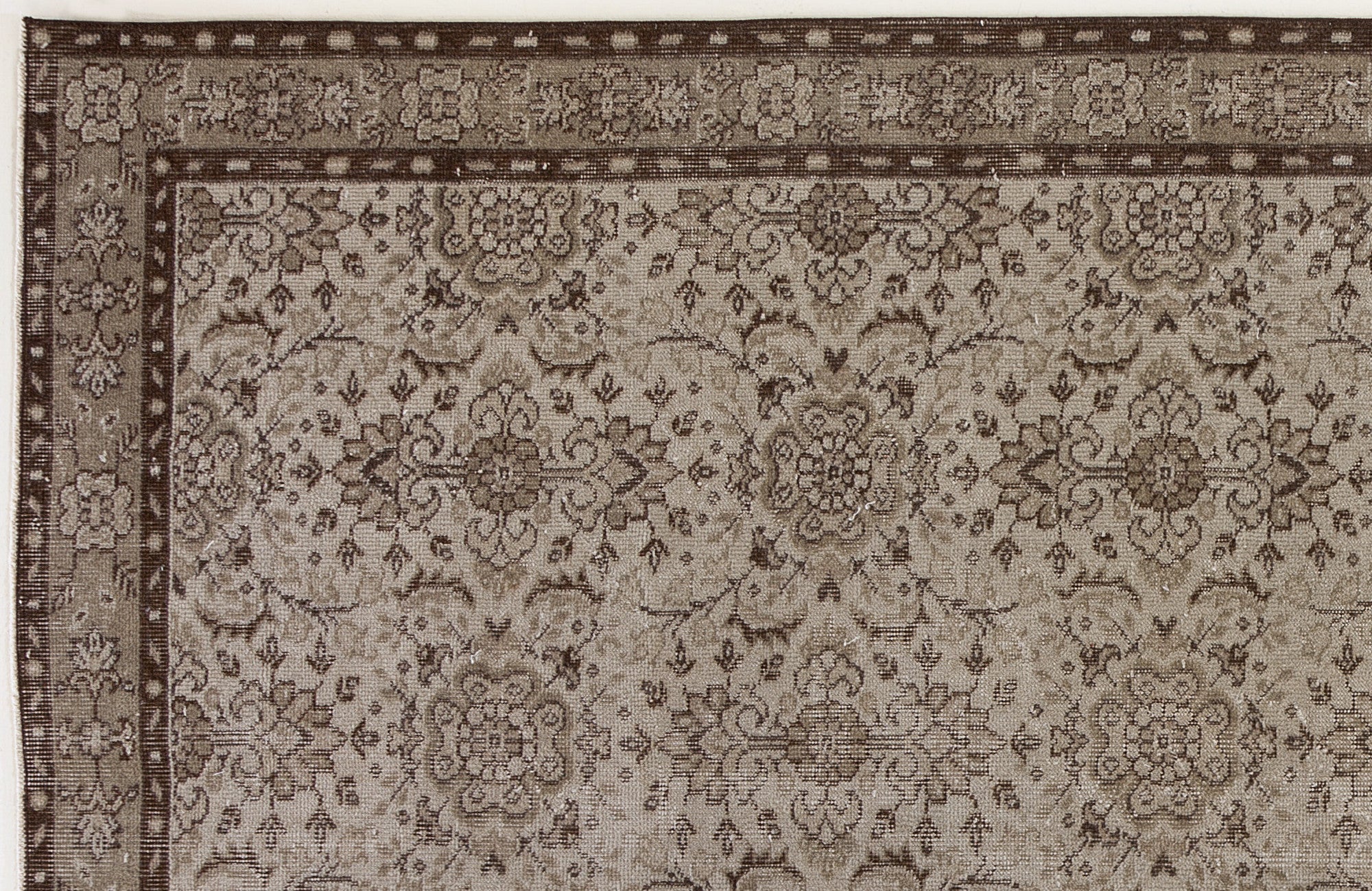 Gray Over Dyed Vintage Rug 5'0'' x 8'11'' ft 153 x 271 cm