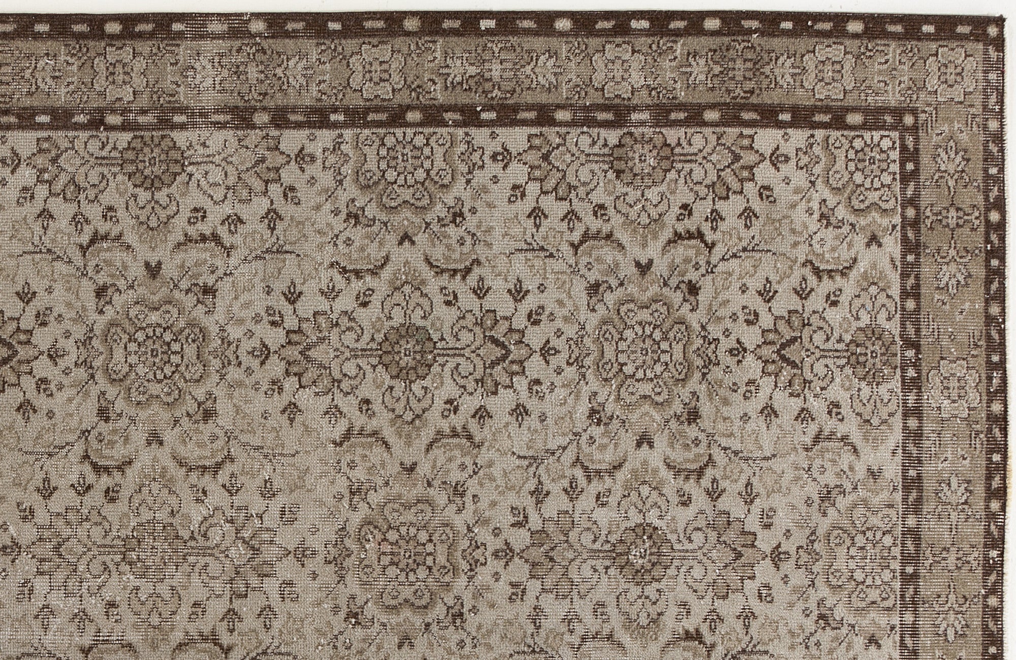 Gray Over Dyed Vintage Rug 5'0'' x 8'11'' ft 153 x 271 cm