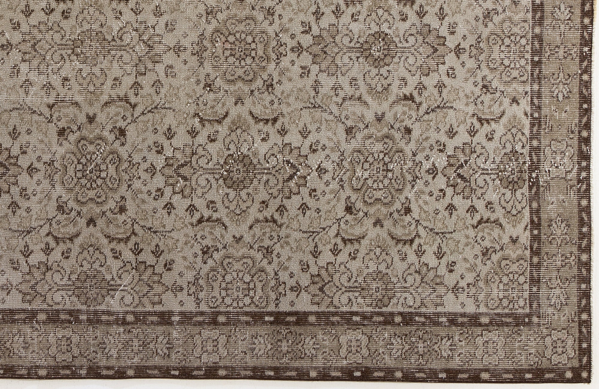 Gray Over Dyed Vintage Rug 5'0'' x 8'11'' ft 153 x 271 cm