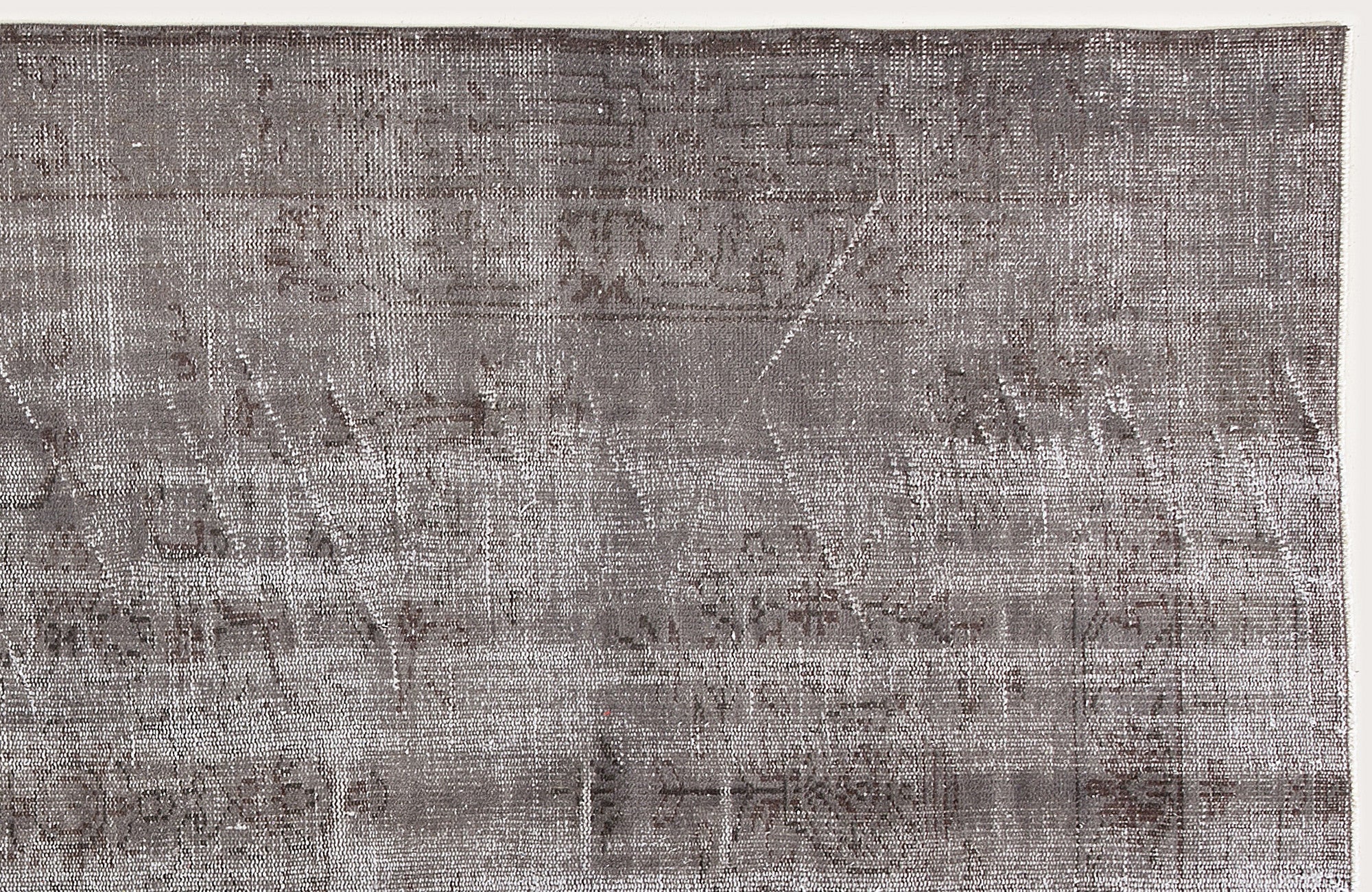 Gray Over Dyed Vintage Rug 5'7'' x 9'5'' ft 171 x 286 cm
