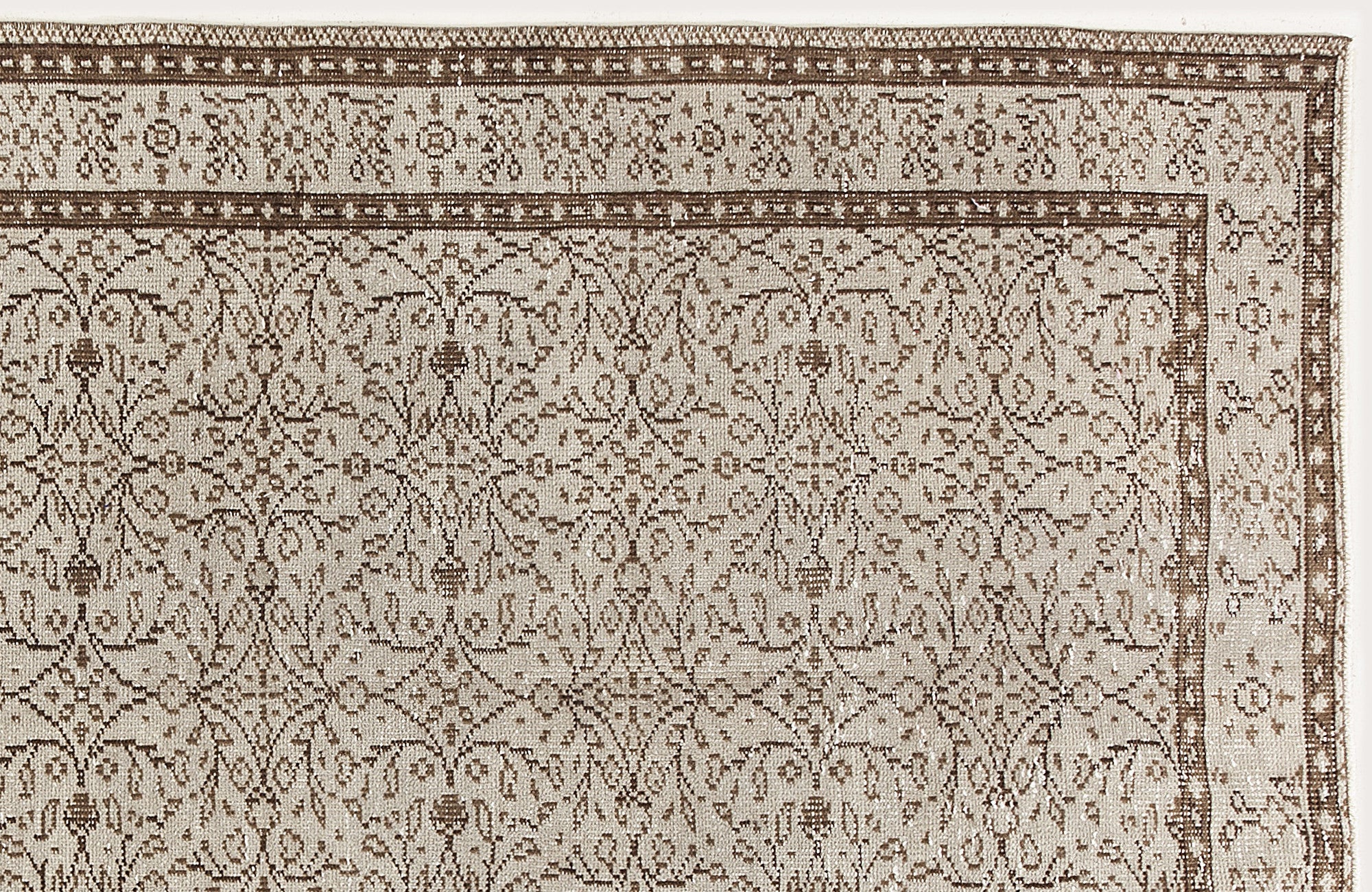Beige Over Dyed Vintage Rug 4'11'' x 9'0'' ft 149 x 275 cm
