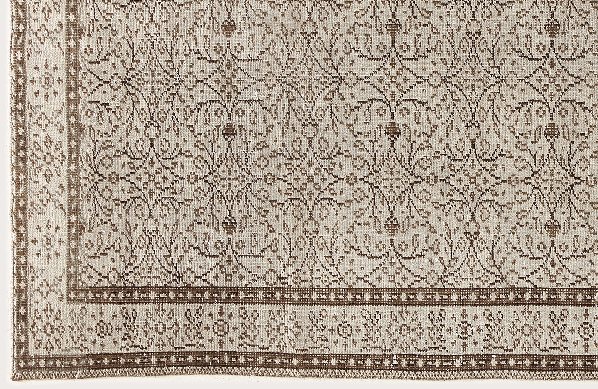 Beige Over Dyed Vintage Rug 4'11'' x 9'0'' ft 149 x 275 cm