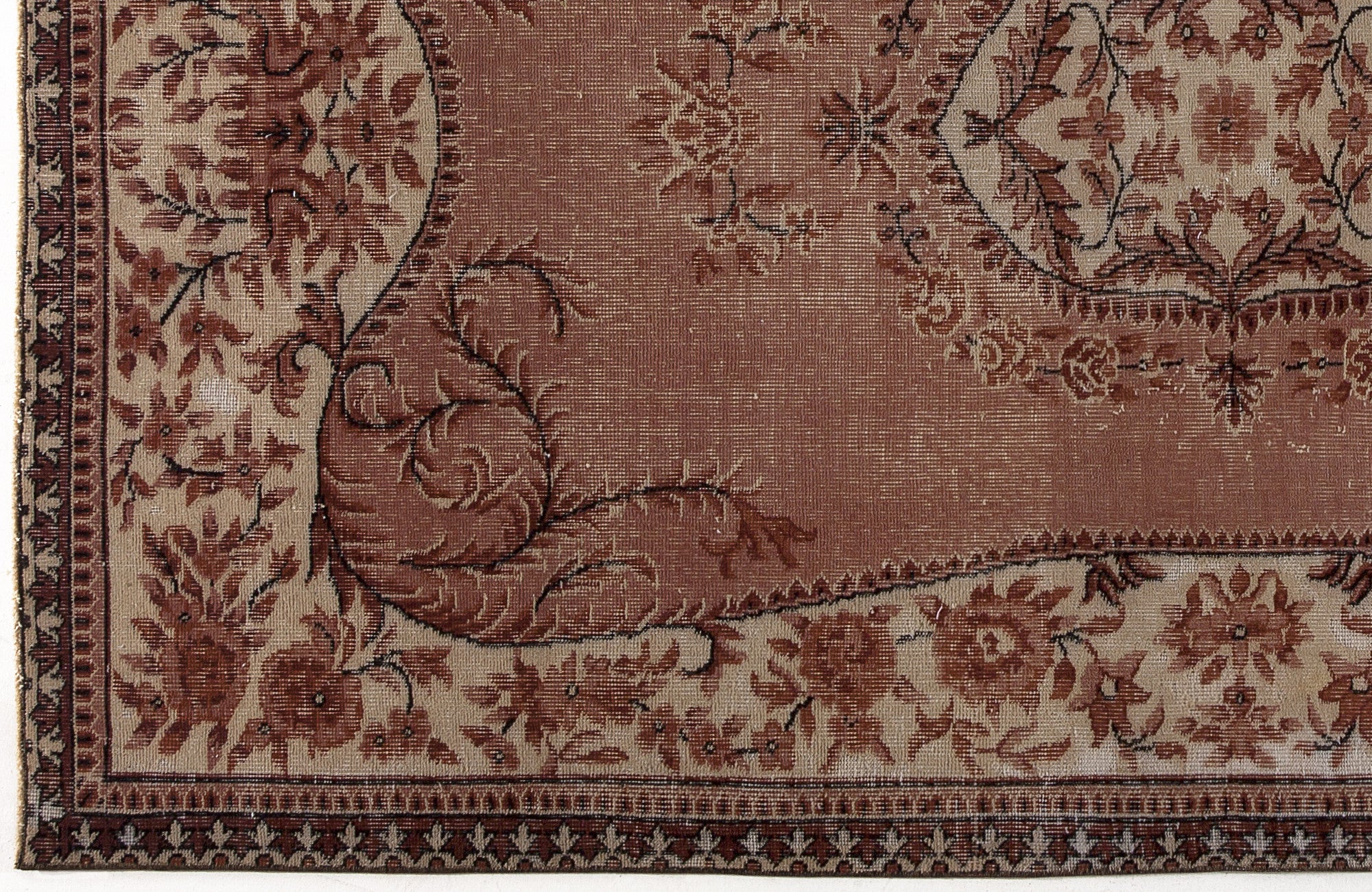 Naturel Over Dyed Vintage Rug 5'3'' x 8'5'' ft 160 x 257 cm