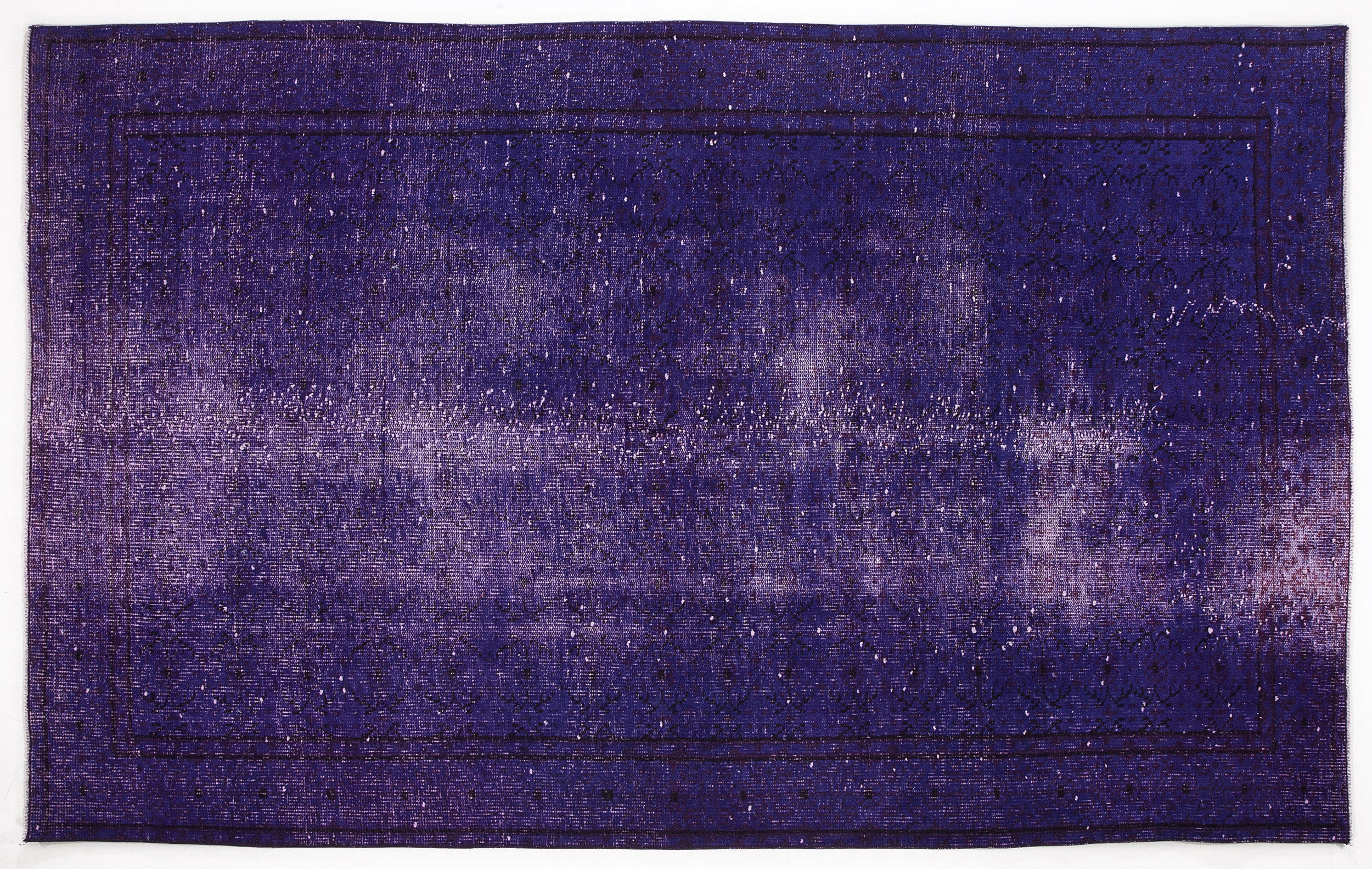 Purple Over Dyed Vintage Rug 5'5'' x 8'8'' ft 164 x 264 cm