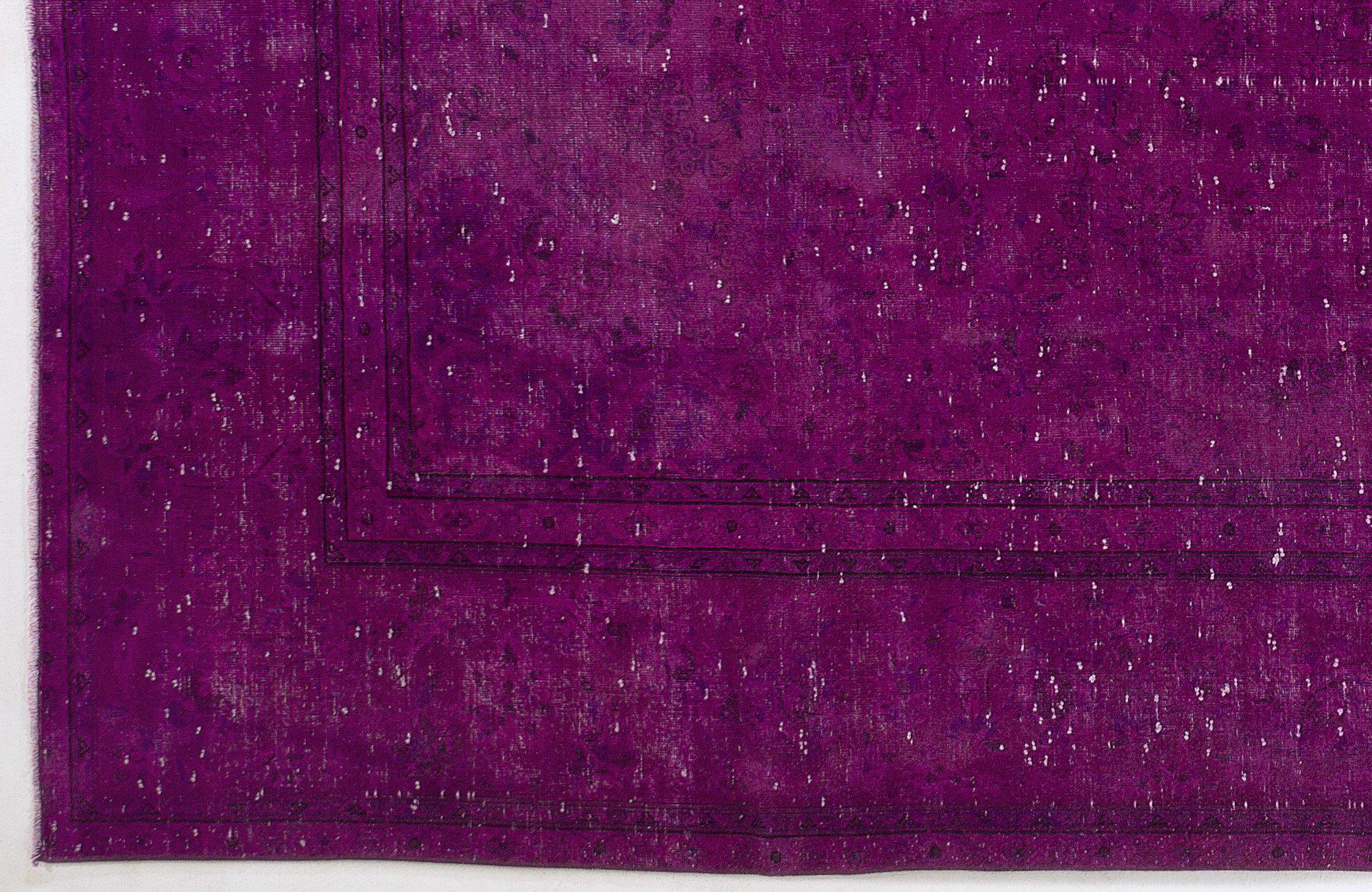 Fuchsia Over Dyed Vintage XLarge Rug 9'2'' x 12'10'' ft 280 x 390 cm