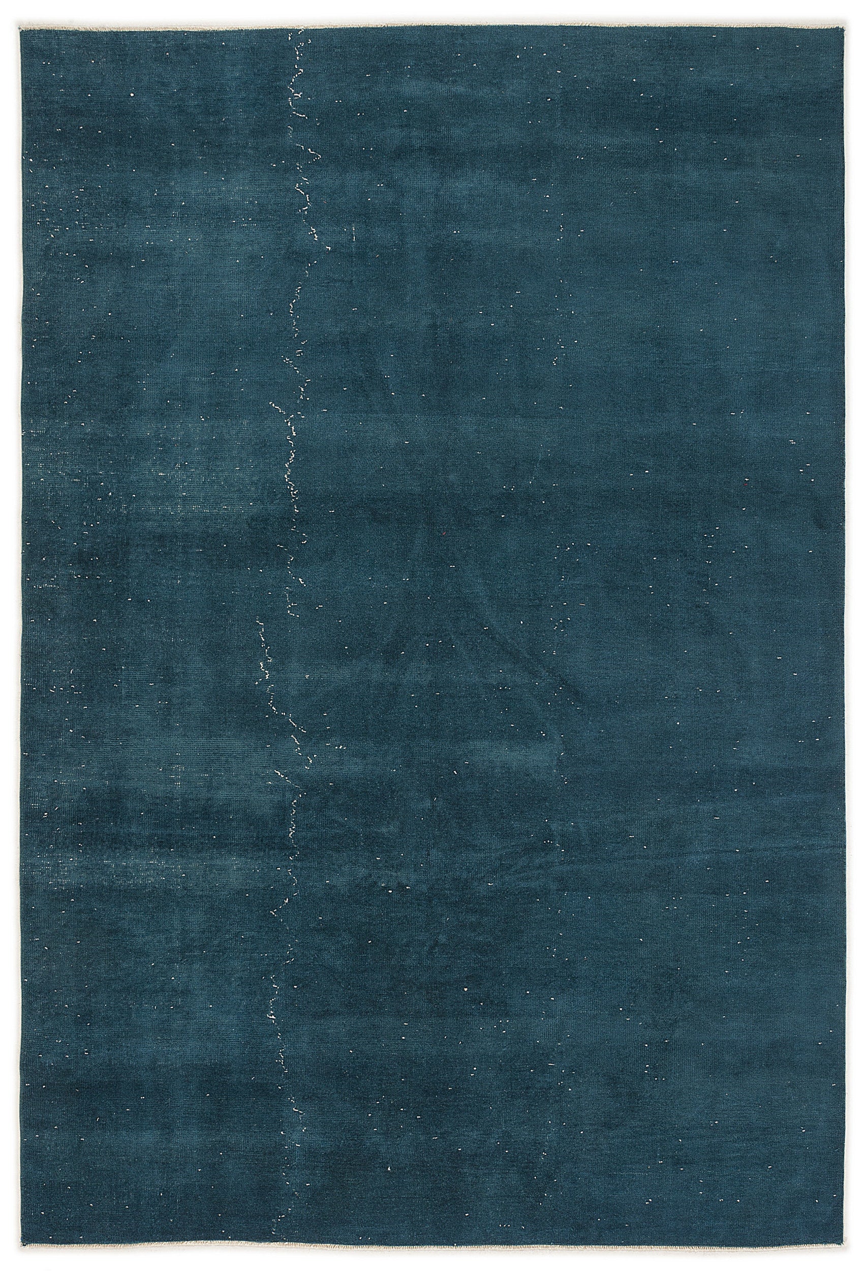 Turquoise Over Dyed Vintage Rug 5'6'' x 8'4'' ft 168 x 254 cm