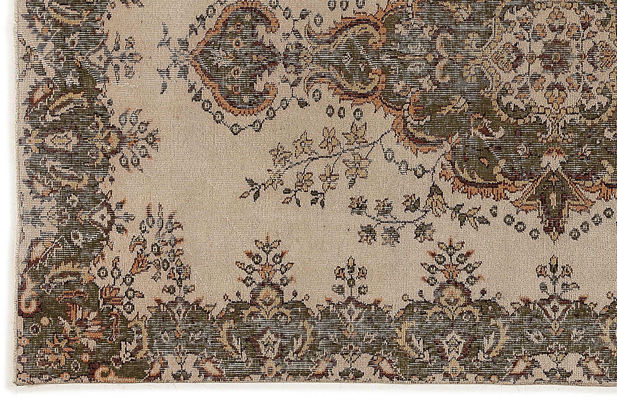 Naturel Over Dyed Vintage Rug 5'2'' x 8'6'' ft 157 x 260 cm