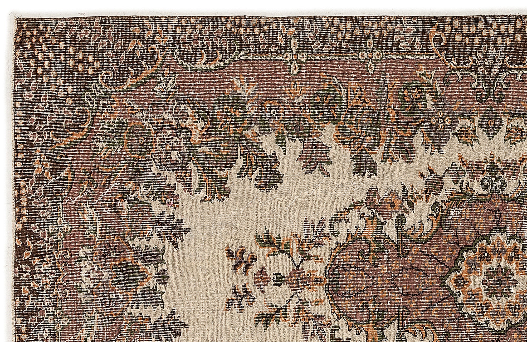 Naturel Over Dyed Vintage Rug 4'9'' x 9'2'' ft 145 x 279 cm