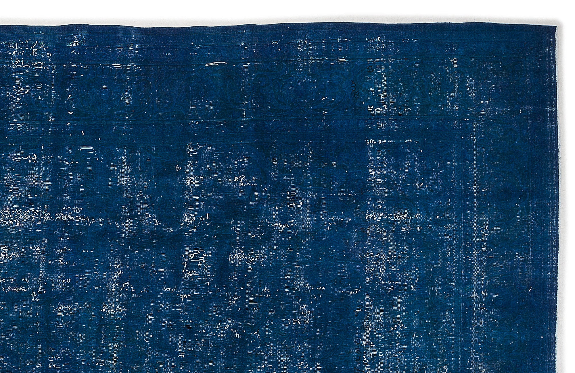 Turquoise Over Dyed Vintage XLarge Rug 9'5'' x 12'2'' ft 287 x 370 cm