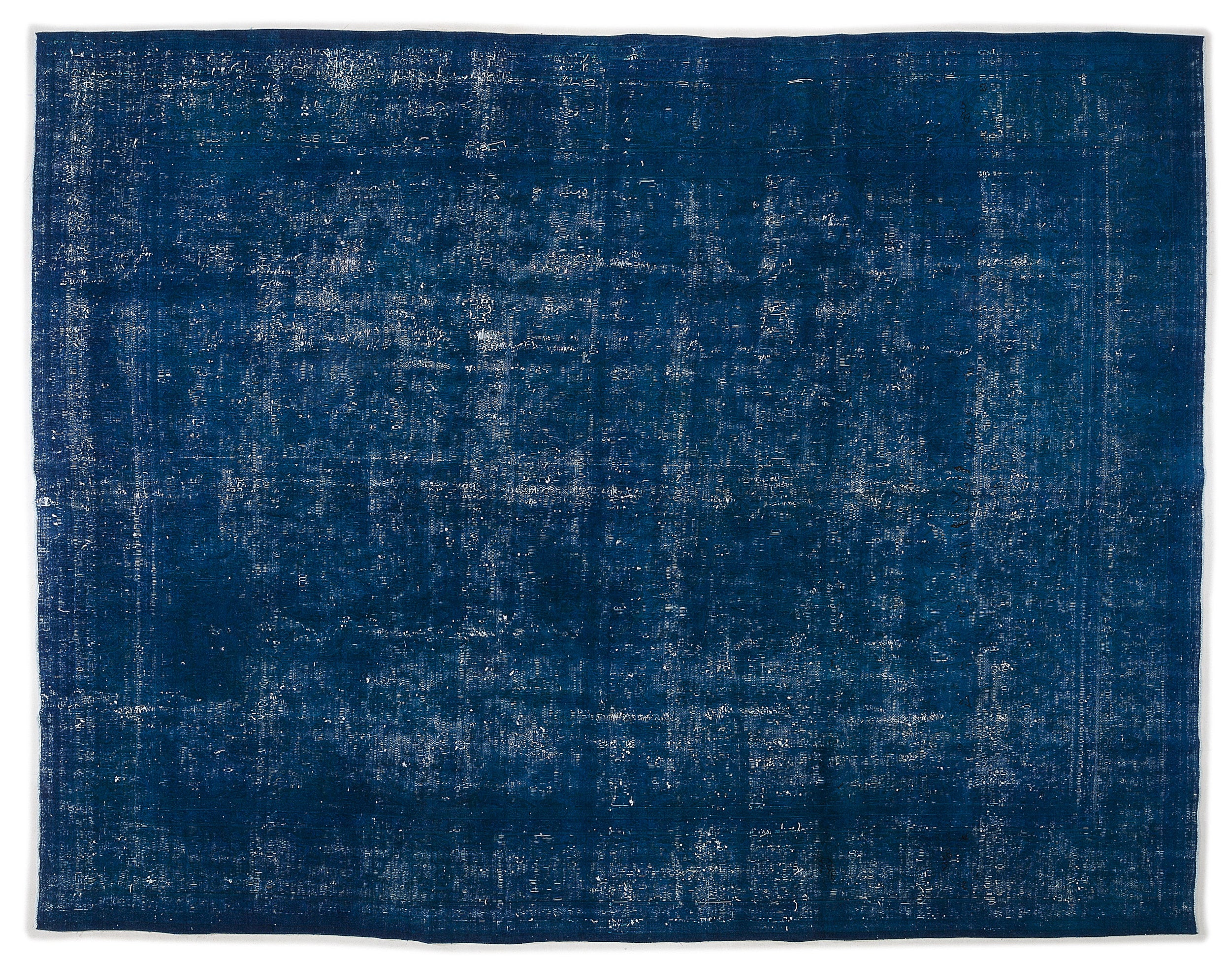 Turquoise Over Dyed Vintage XLarge Rug 9'5'' x 12'2'' ft 287 x 370 cm