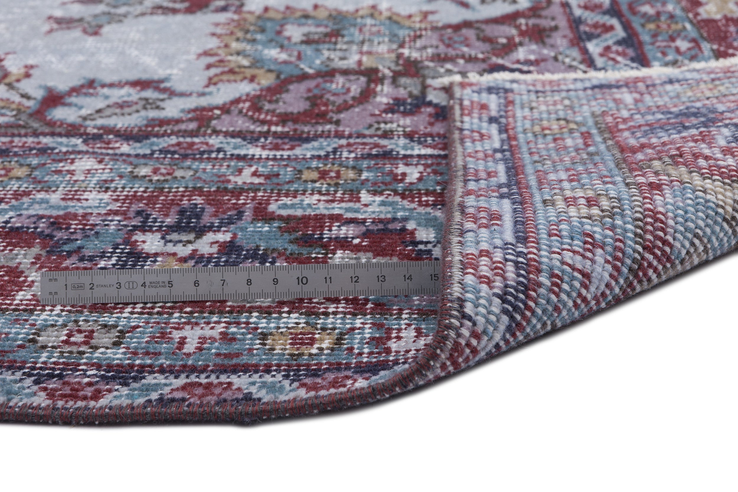 Blue Over Dyed Vintage Rug 5'10'' x 9'3'' ft 178 x 282 cm