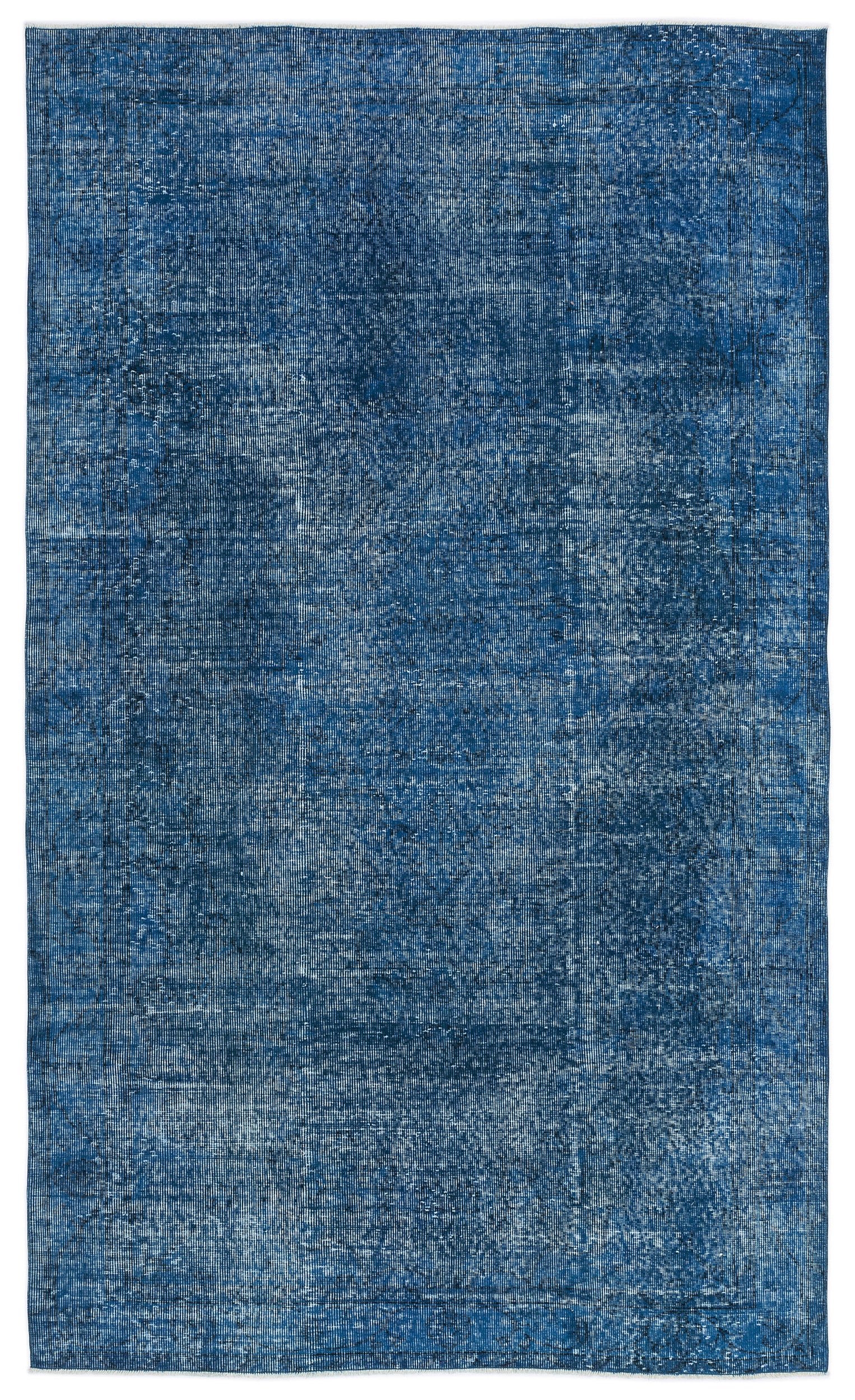 Turquoise Over Dyed Vintage Rug 5'3'' x 9'0'' ft 161 x 275 cm