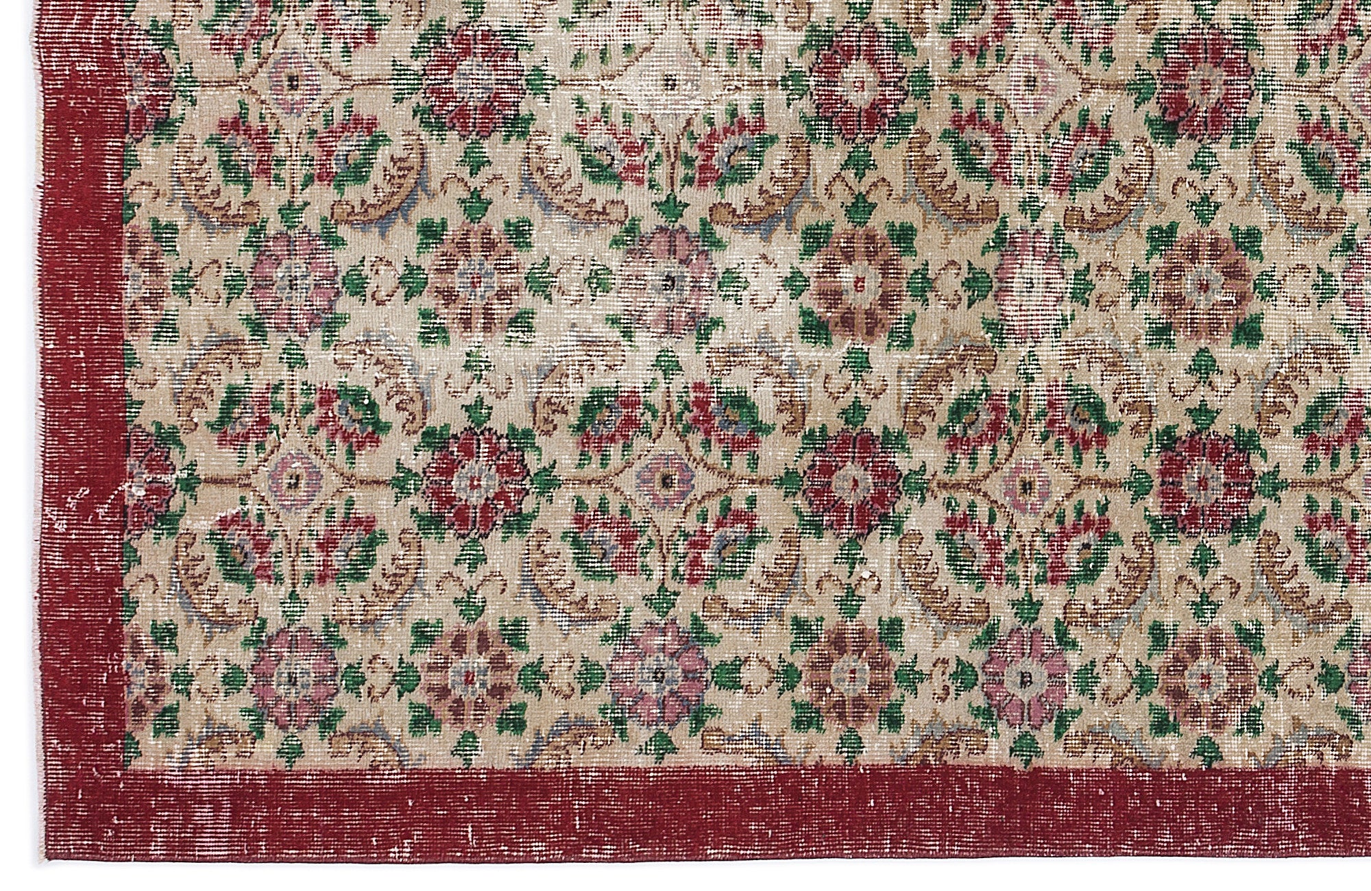 Retro Over Dyed Vintage Rug 5'5'' x 8'10'' ft 164 x 270 cm