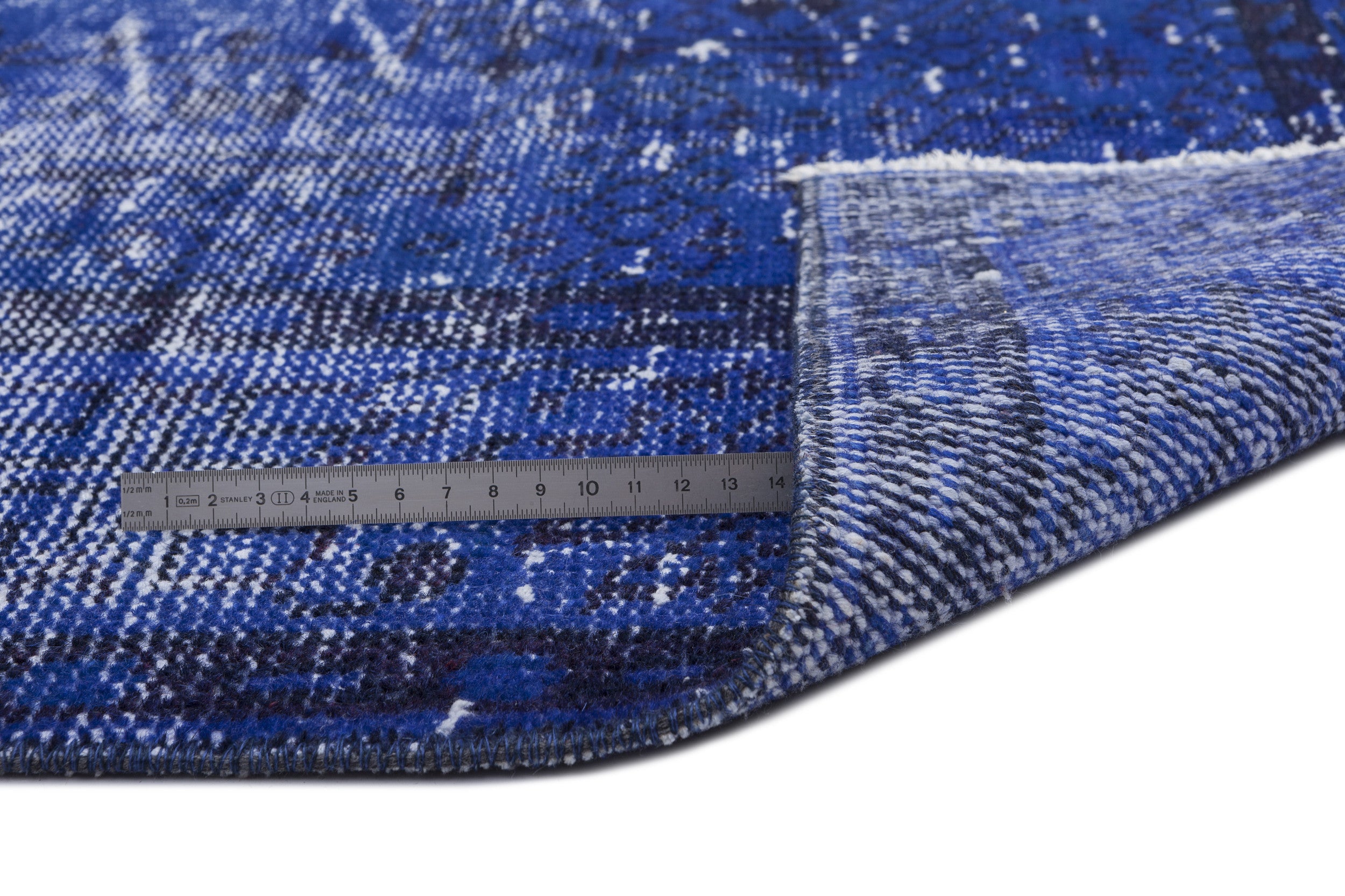 Blue Over Dyed Vintage Rug 5'3'' x 8'6'' ft 159 x 258 cm
