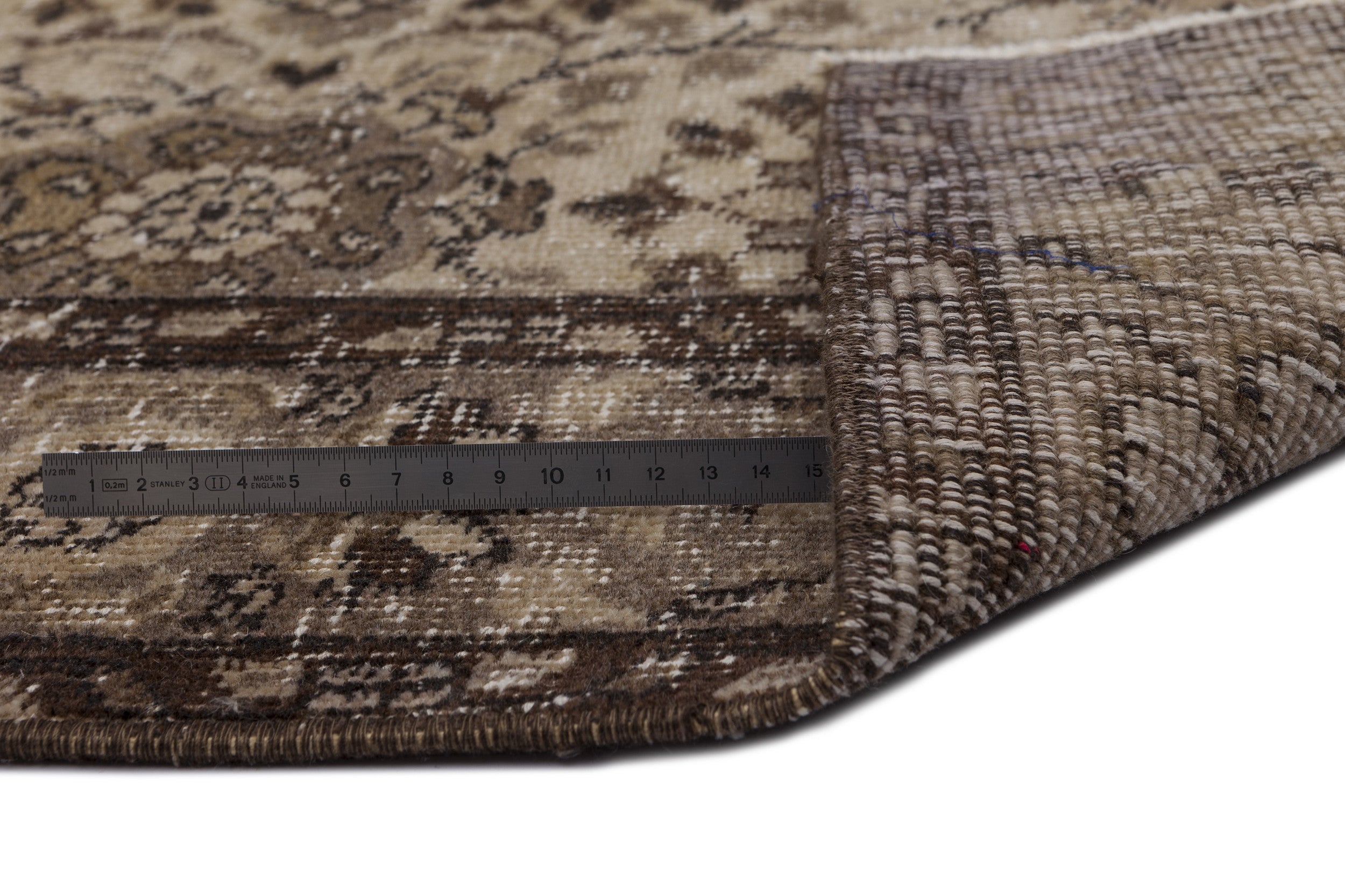 Naturel Over Dyed Vintage Rug 5'5'' x 8'11'' ft 164 x 273 cm