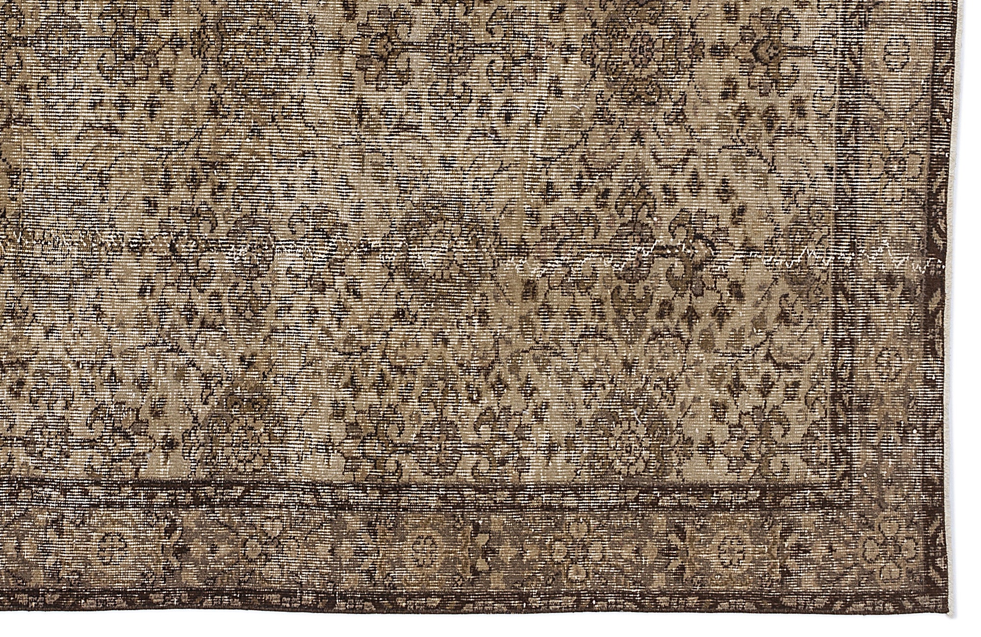 Naturel Over Dyed Vintage Rug 5'5'' x 8'11'' ft 164 x 273 cm