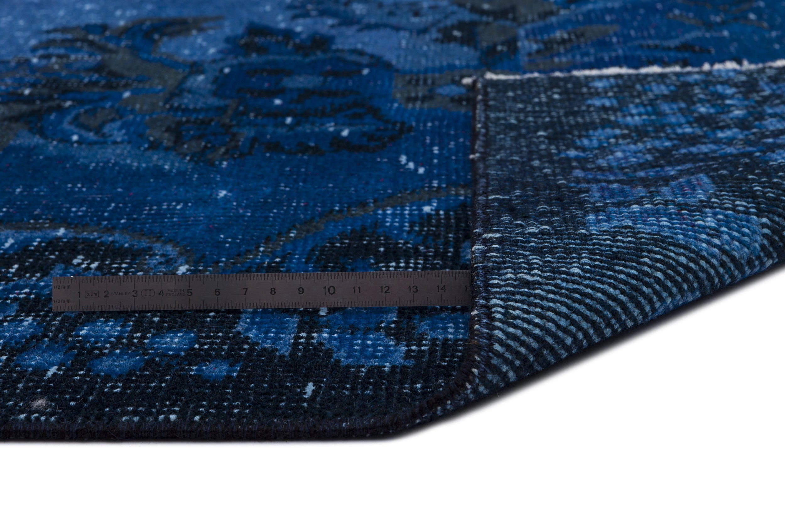 Turquoise Over Dyed Vintage Rug 5'9'' x 9'10'' ft 174 x 300 cm