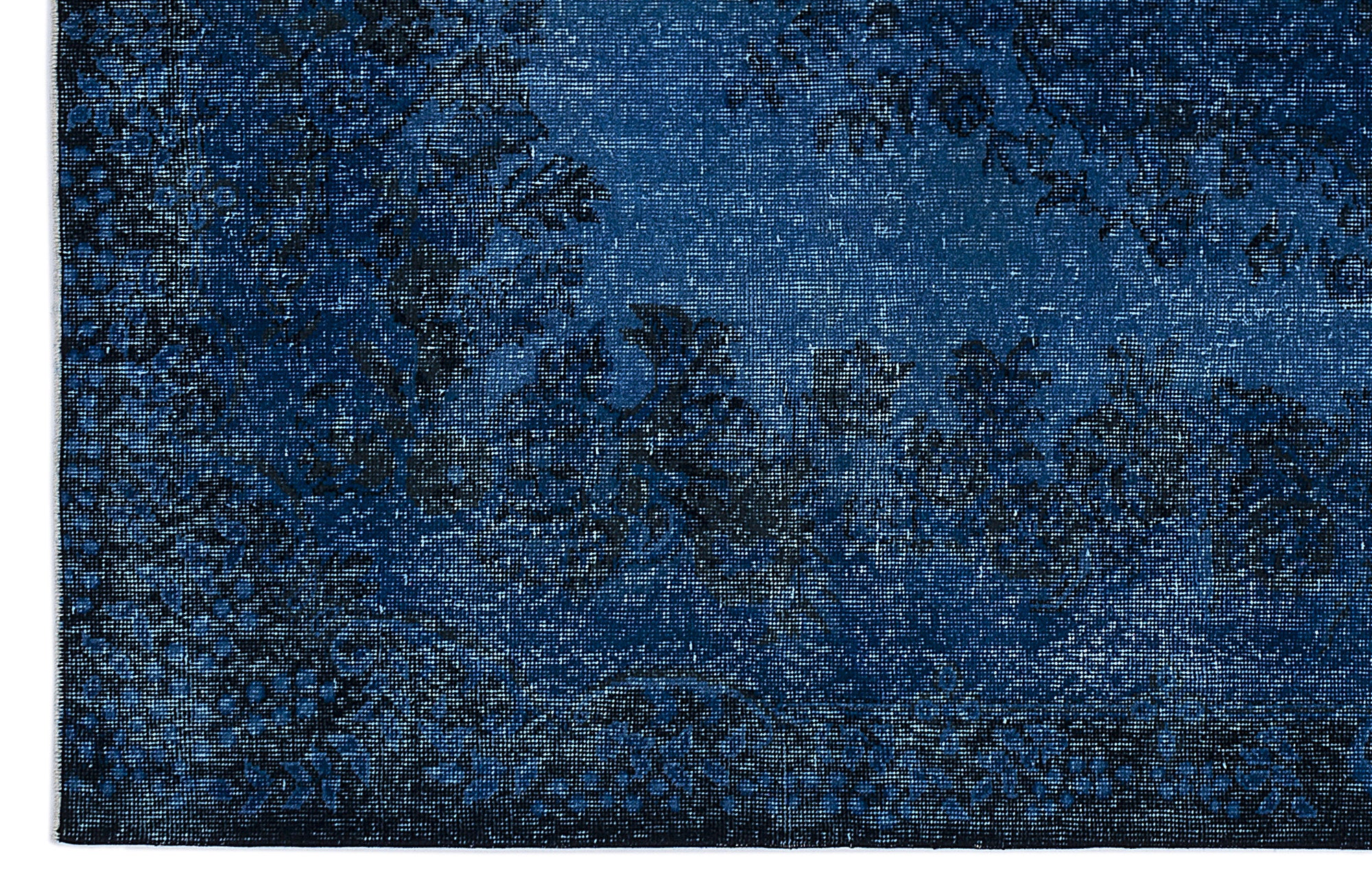 Turquoise Over Dyed Vintage Rug 5'9'' x 9'10'' ft 174 x 300 cm