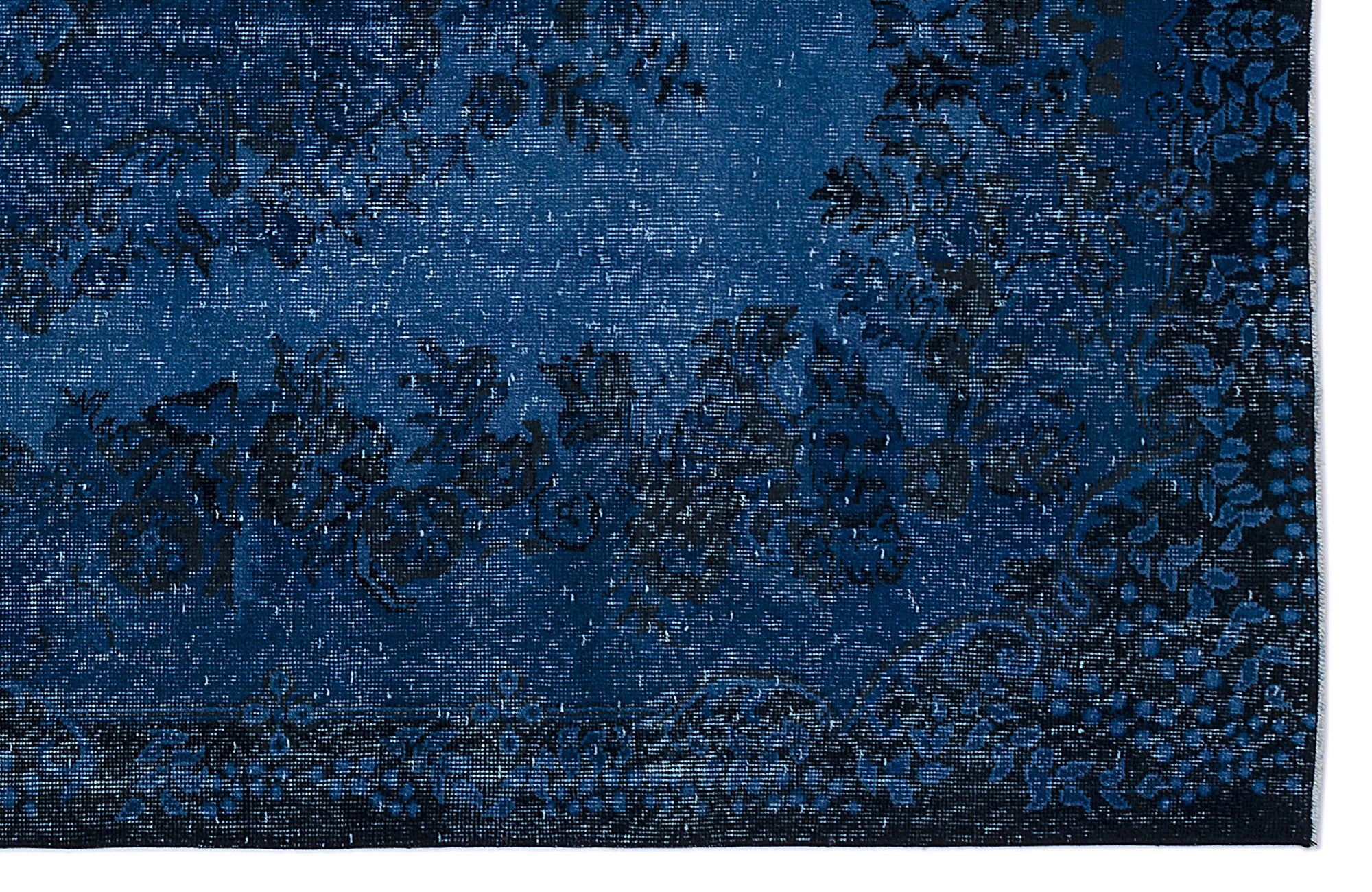 Turquoise Over Dyed Vintage Rug 5'9'' x 9'10'' ft 174 x 300 cm