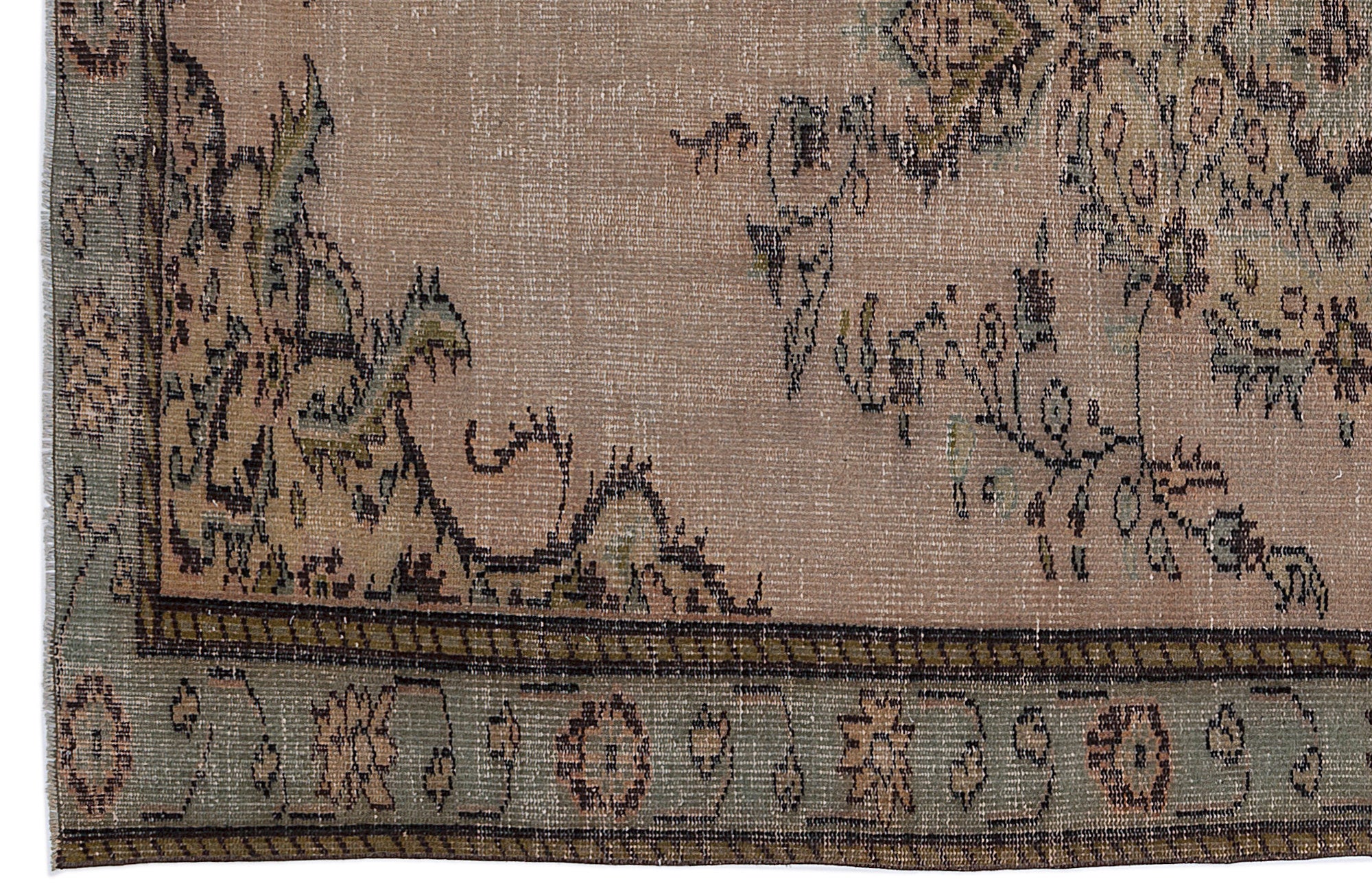 Naturel Over Dyed Vintage Rug 5'5'' x 8'11'' ft 166 x 273 cm