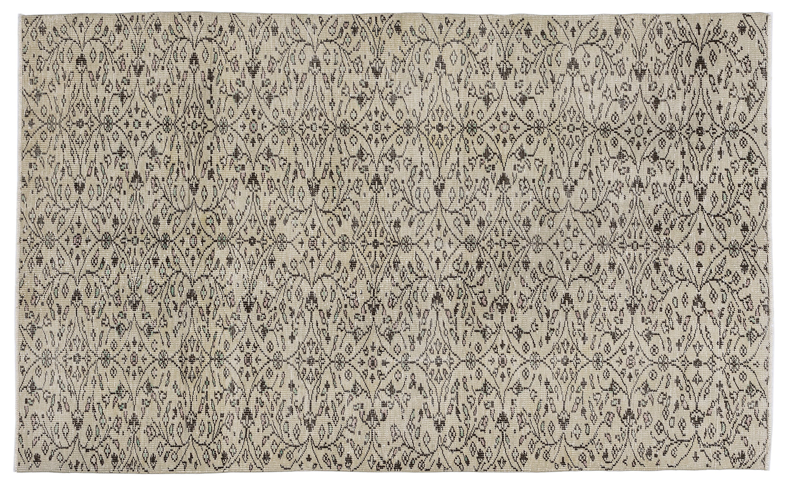 Naturel Over Dyed Vintage Rug 5'5'' x 8'11'' ft 164 x 272 cm