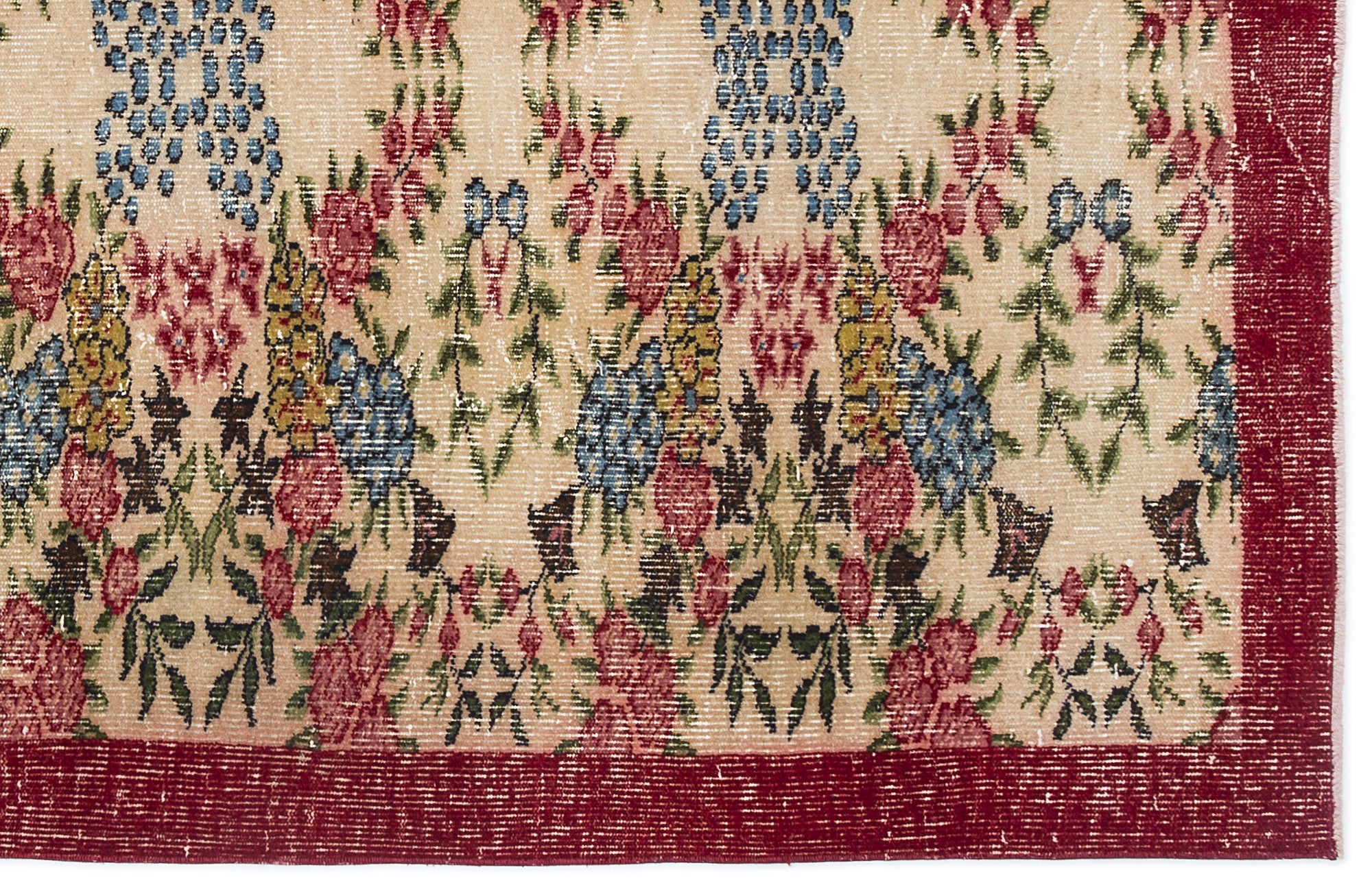 Retro Over Dyed Vintage Rug 5'2'' x 8'9'' ft 157 x 266 cm