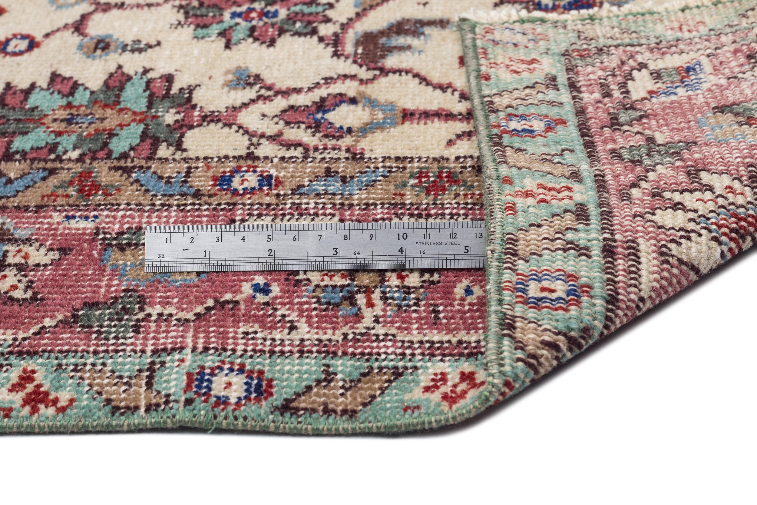 Naturel Over Dyed Vintage Rug 5'3'' x 8'8'' ft 160 x 264 cm