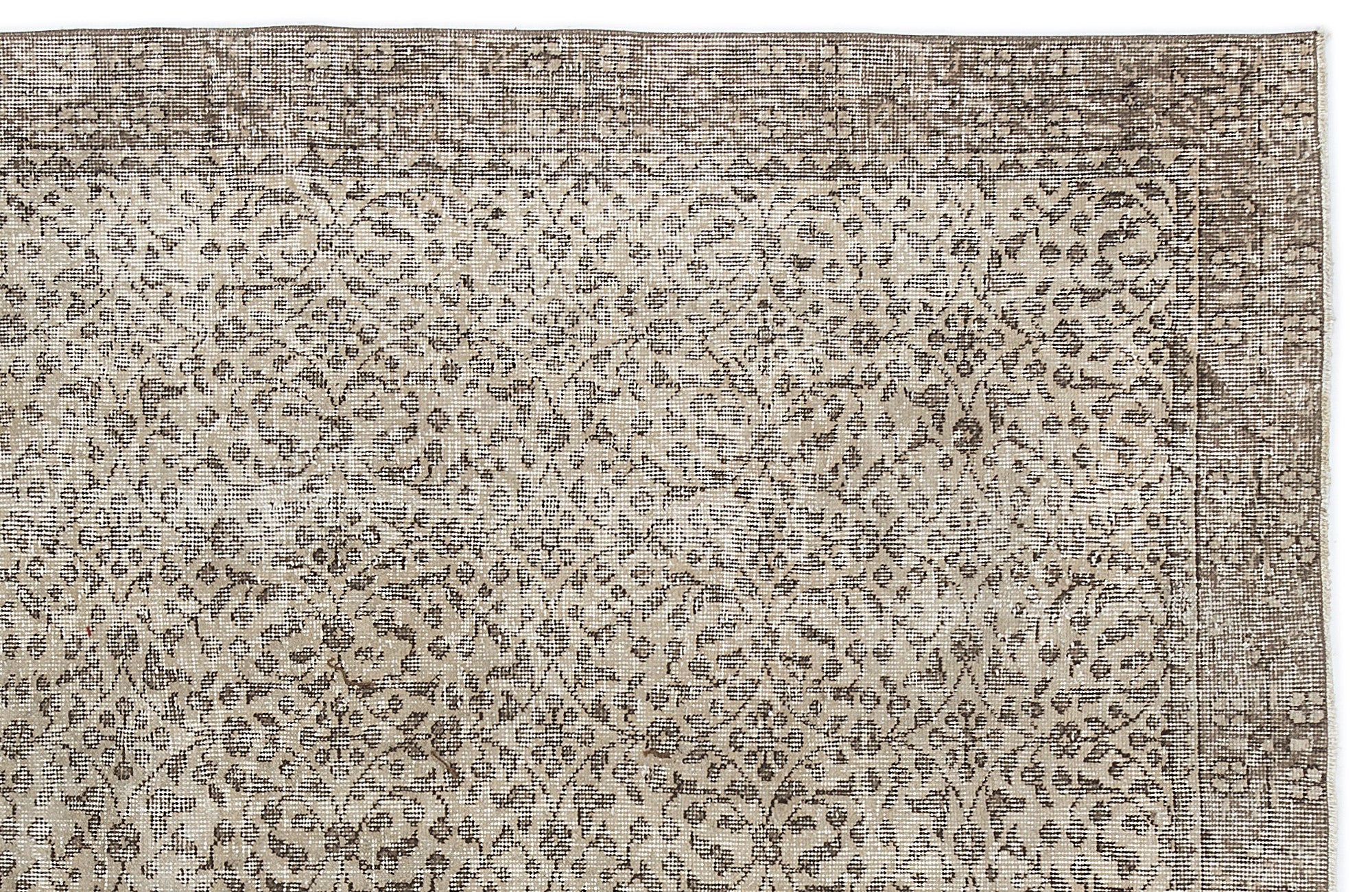 Naturel Over Dyed Vintage Rug 4'11'' x 8'3'' ft 151 x 252 cm