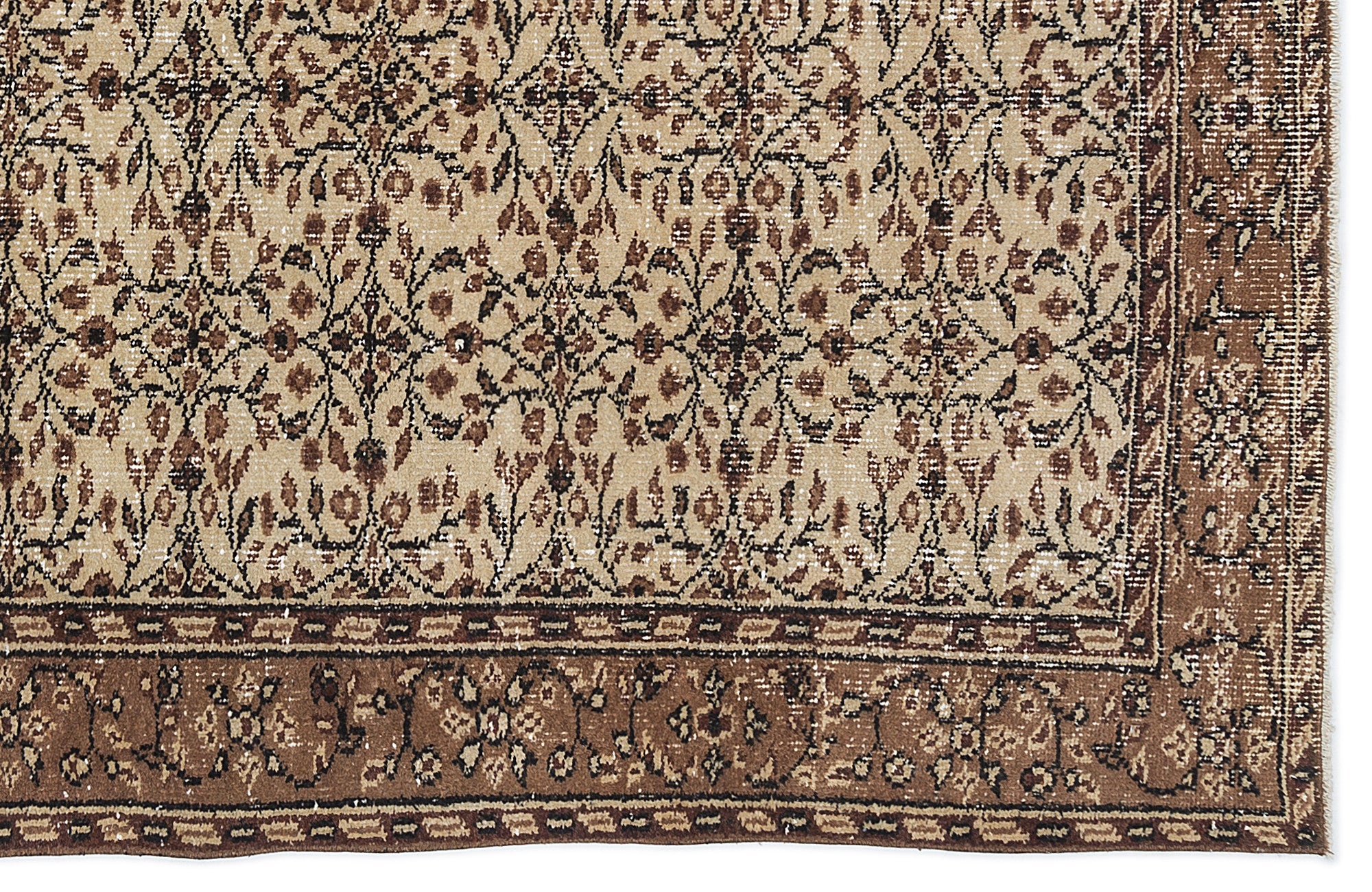 Naturel Over Dyed Vintage Rug 5'3'' x 8'11'' ft 161 x 271 cm
