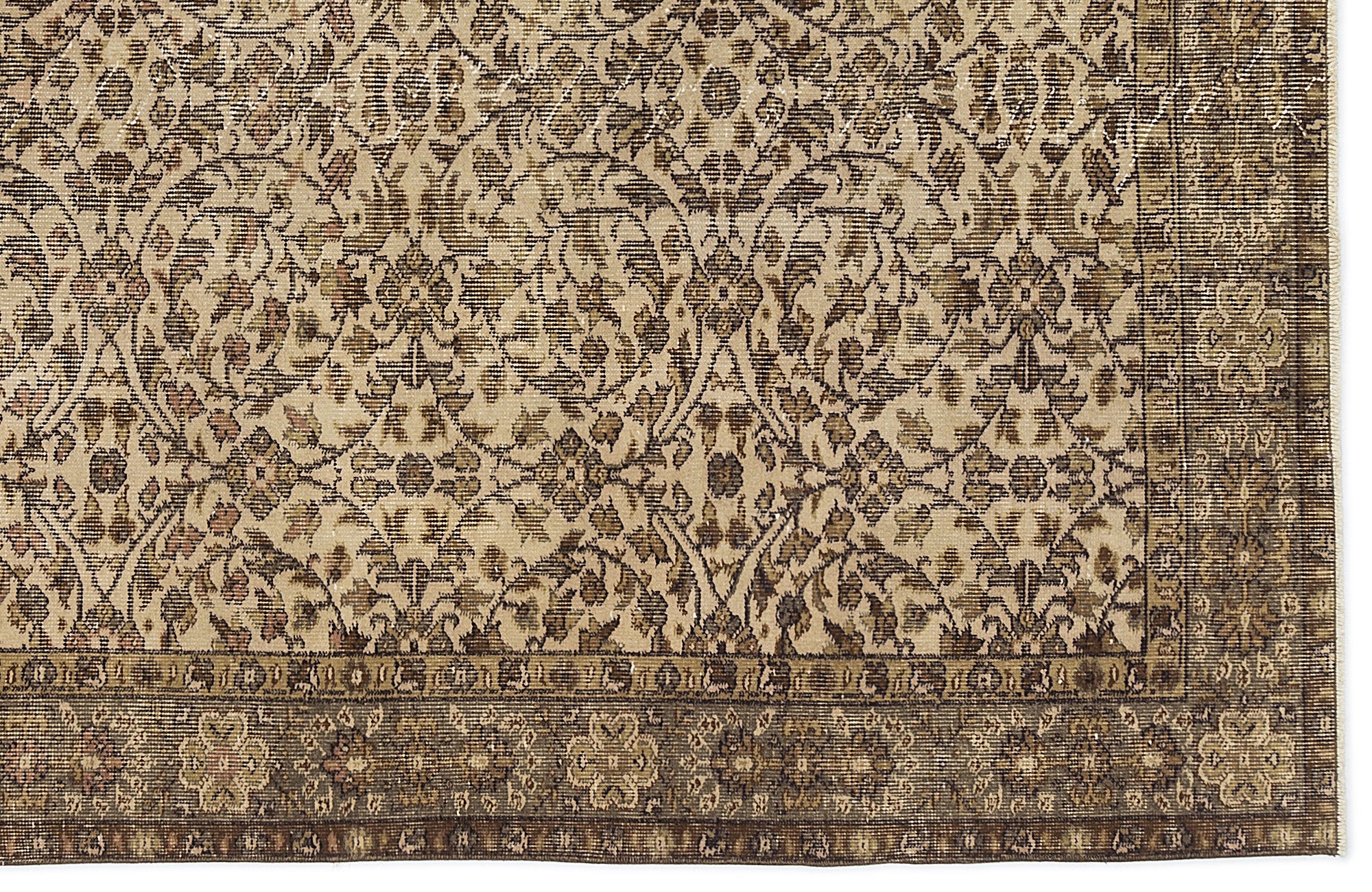 Naturel Over Dyed Vintage Rug 5'4'' x 8'4'' ft 163 x 254 cm