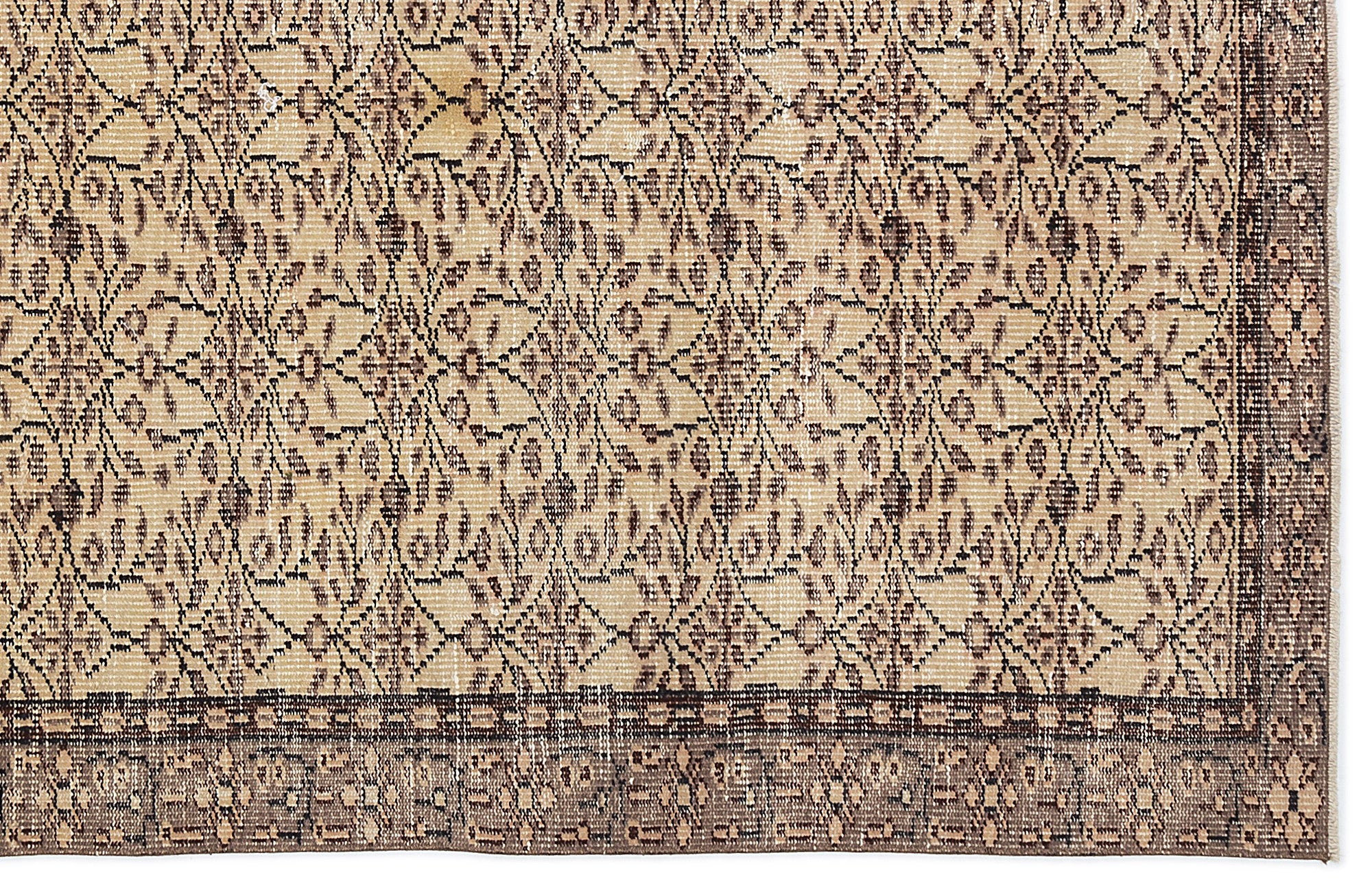 Naturel Over Dyed Vintage Rug 5'2'' x 8'9'' ft 157 x 267 cm