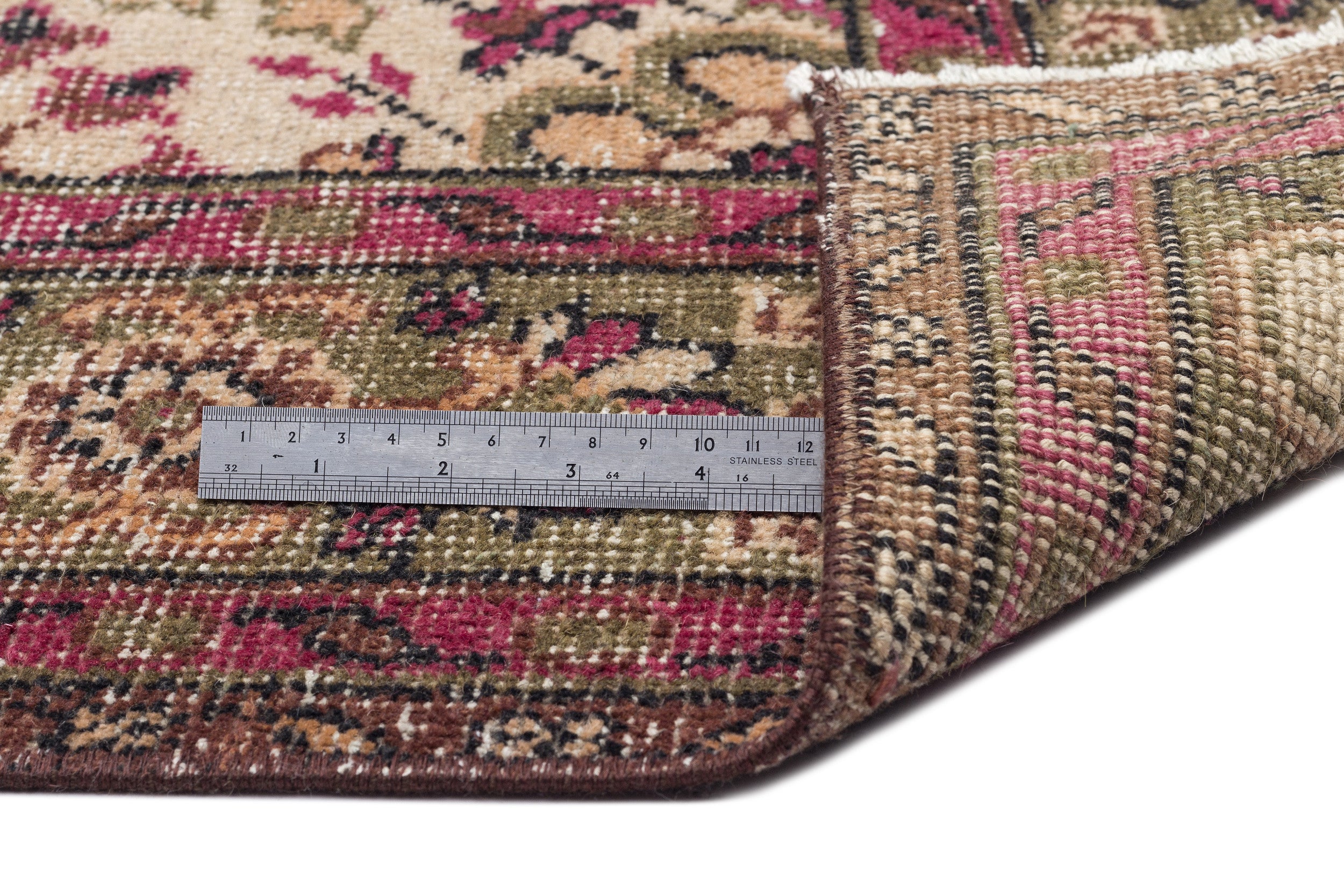 Naturel Over Dyed Vintage Rug 5'2'' x 8'11'' ft 157 x 273 cm