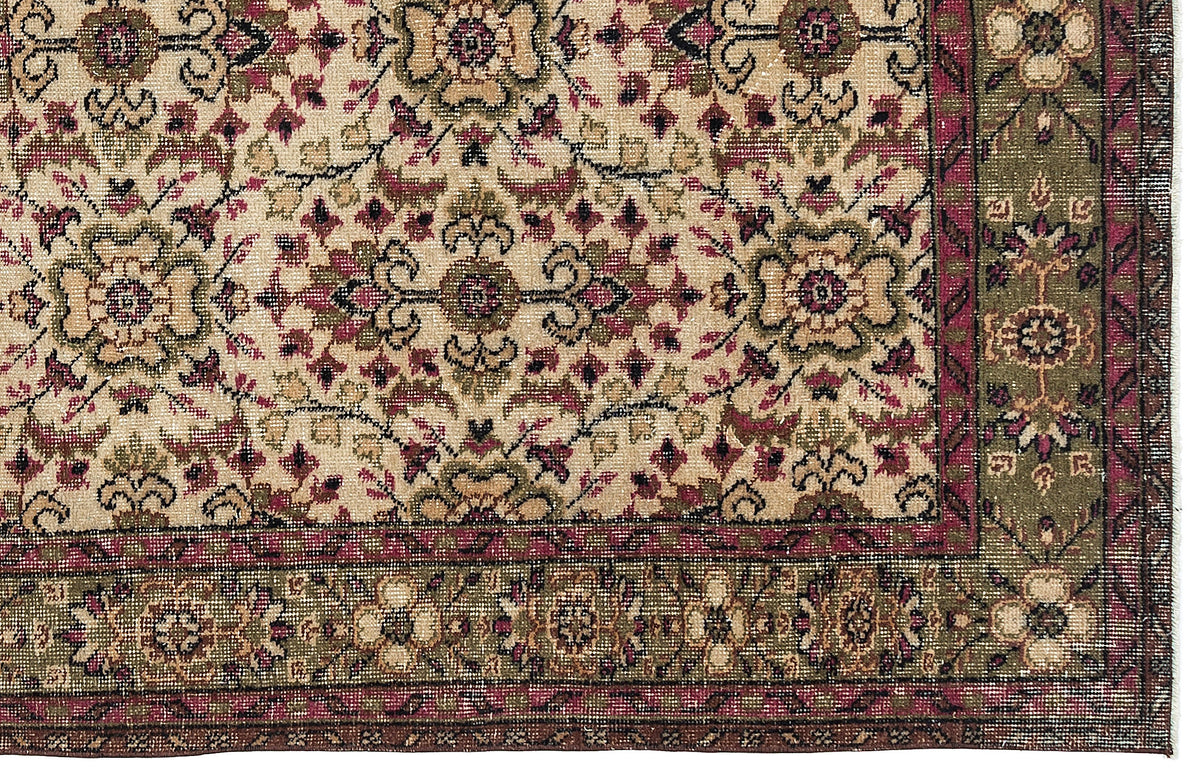 Naturel Over Dyed Vintage Rug 5'2'' x 8'11'' ft 157 x 273 cm
