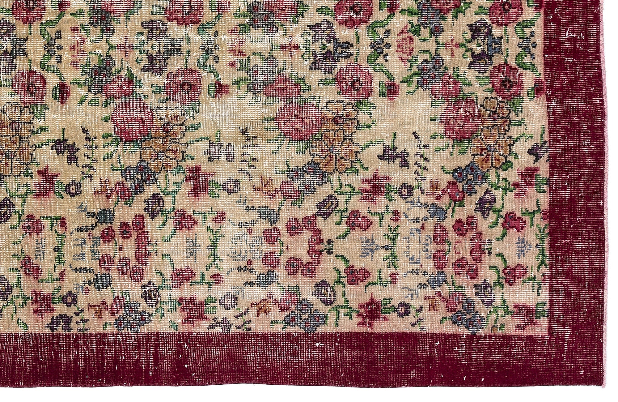 Naturel Over Dyed Vintage Rug 5'4'' x 8'6'' ft 163 x 260 cm