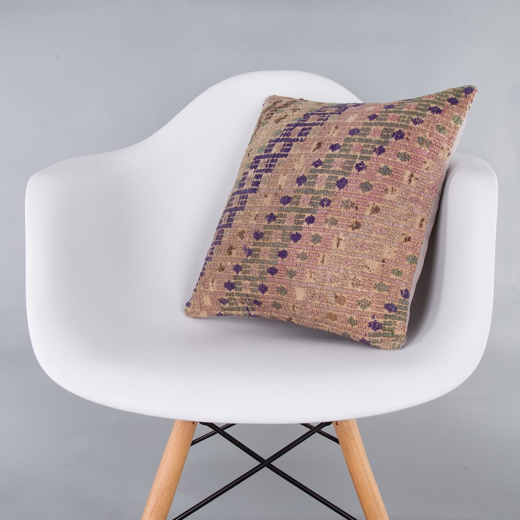 Plain_Multiple Color_Kilim Pillow Cover_16x16_Z1008_7275