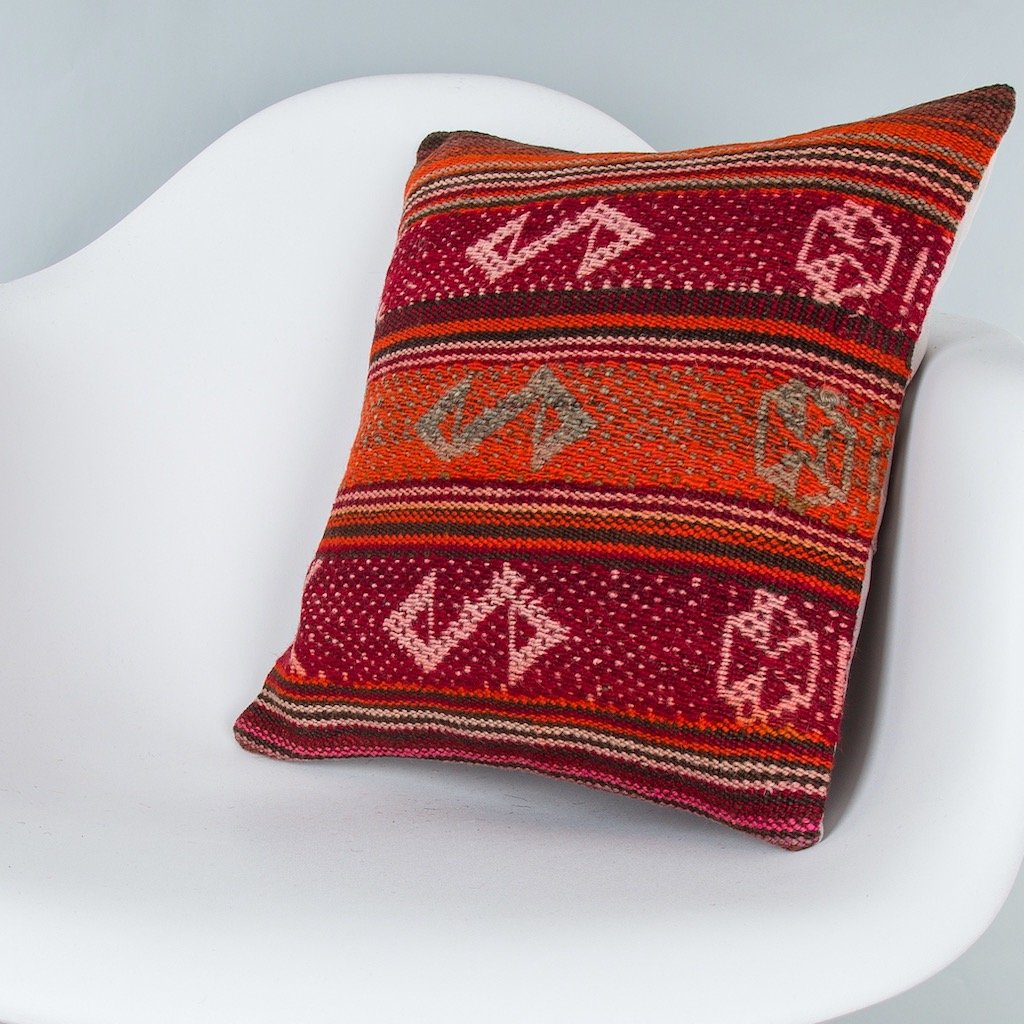Striped_Multiple Color_Kilim Pillow Cover_16x16_Z1000_8292