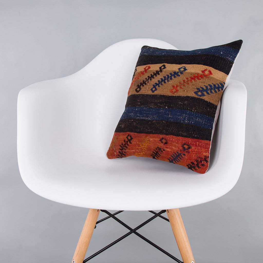 Tribal_Multiple Color_Kilim Pillow Cover_16x16_Z1007_7906