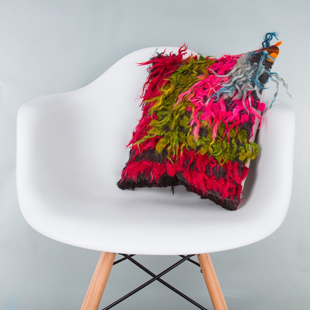 Tulu_Multiple Color_Kilim Pillow Cover_16x16_Z1011_8322