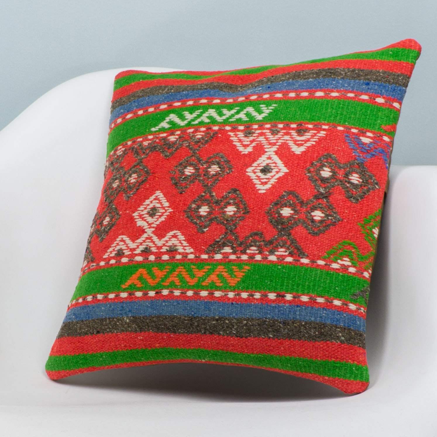 Anatolian Multi Color Kilim Pillow Cover 16x16 3646 - kilimpillowstore
- 2