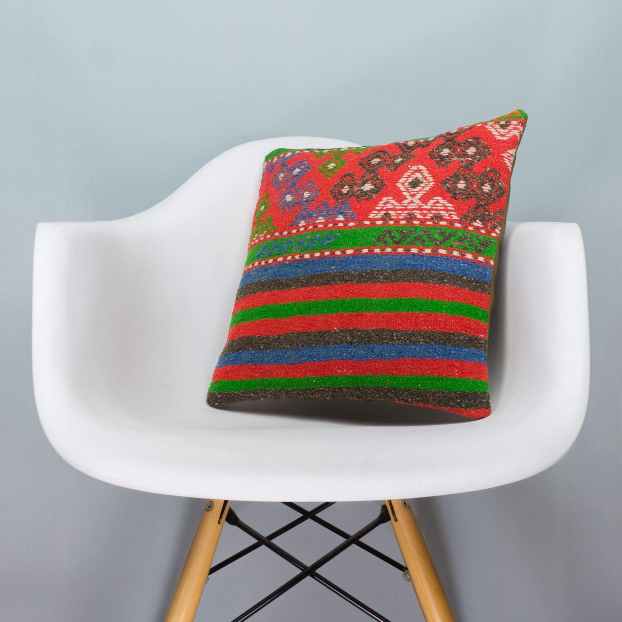 Anatolian Multi Color Kilim Pillow Cover 16x16 3648 - kilimpillowstore
- 1