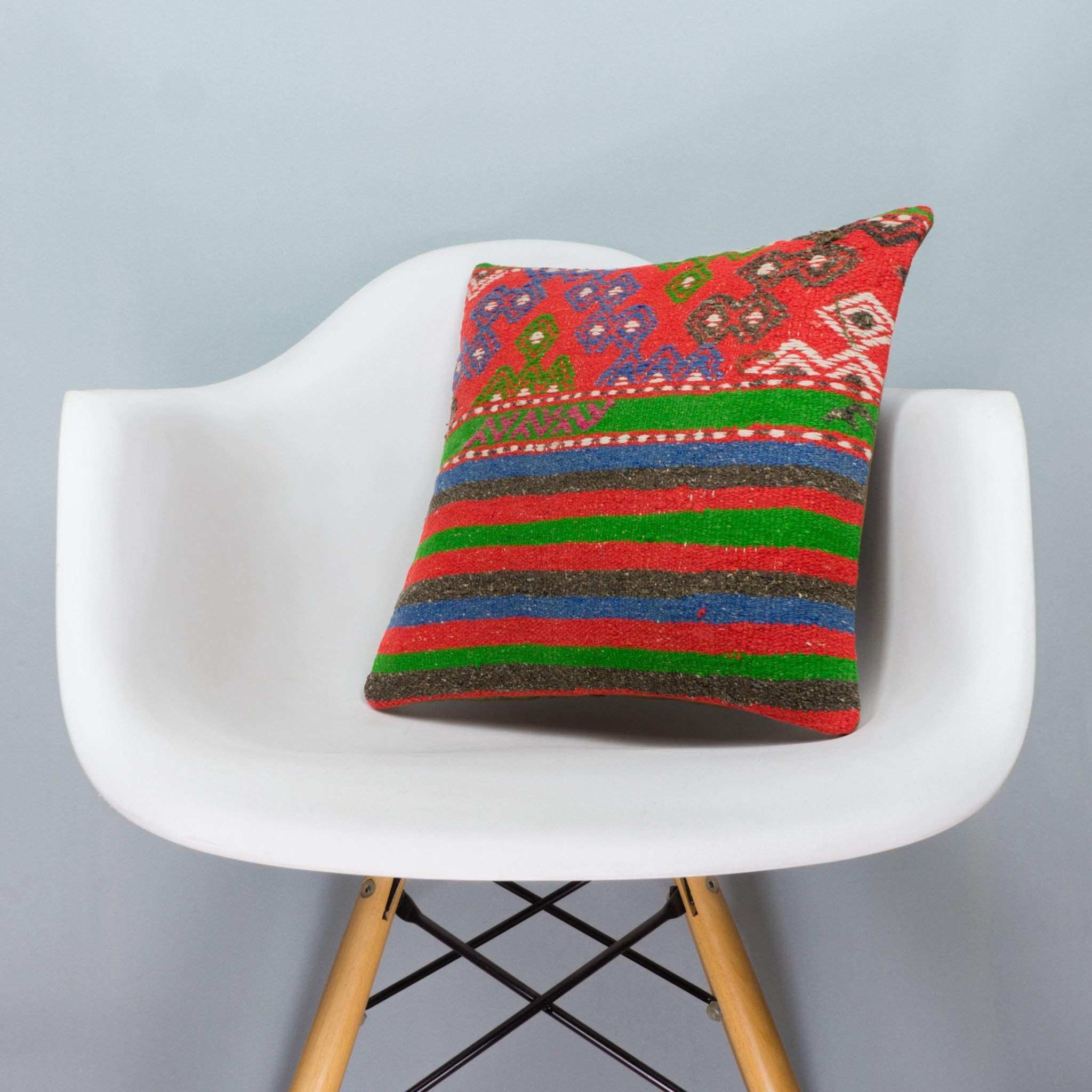 Anatolian Multi Color Kilim Pillow Cover 16x16 3649 - kilimpillowstore
- 1